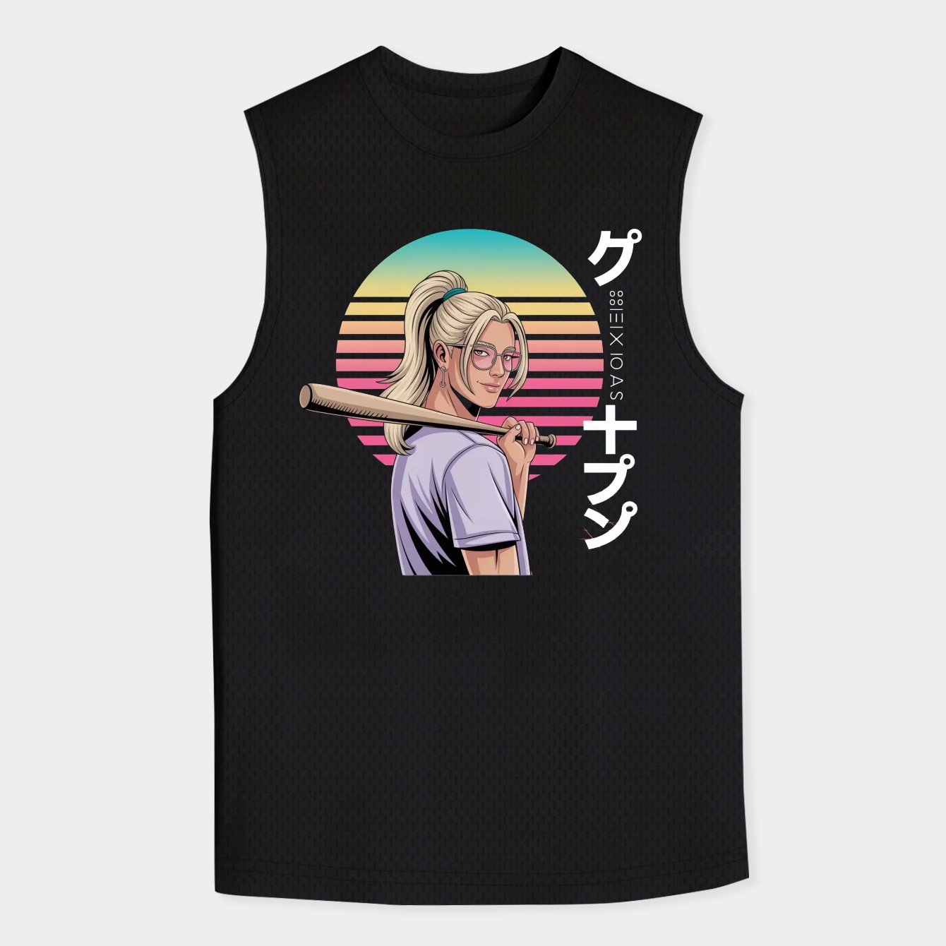 Seiko Ayase (Dandadan) Retrowave Men's Big & Tall Tank Top