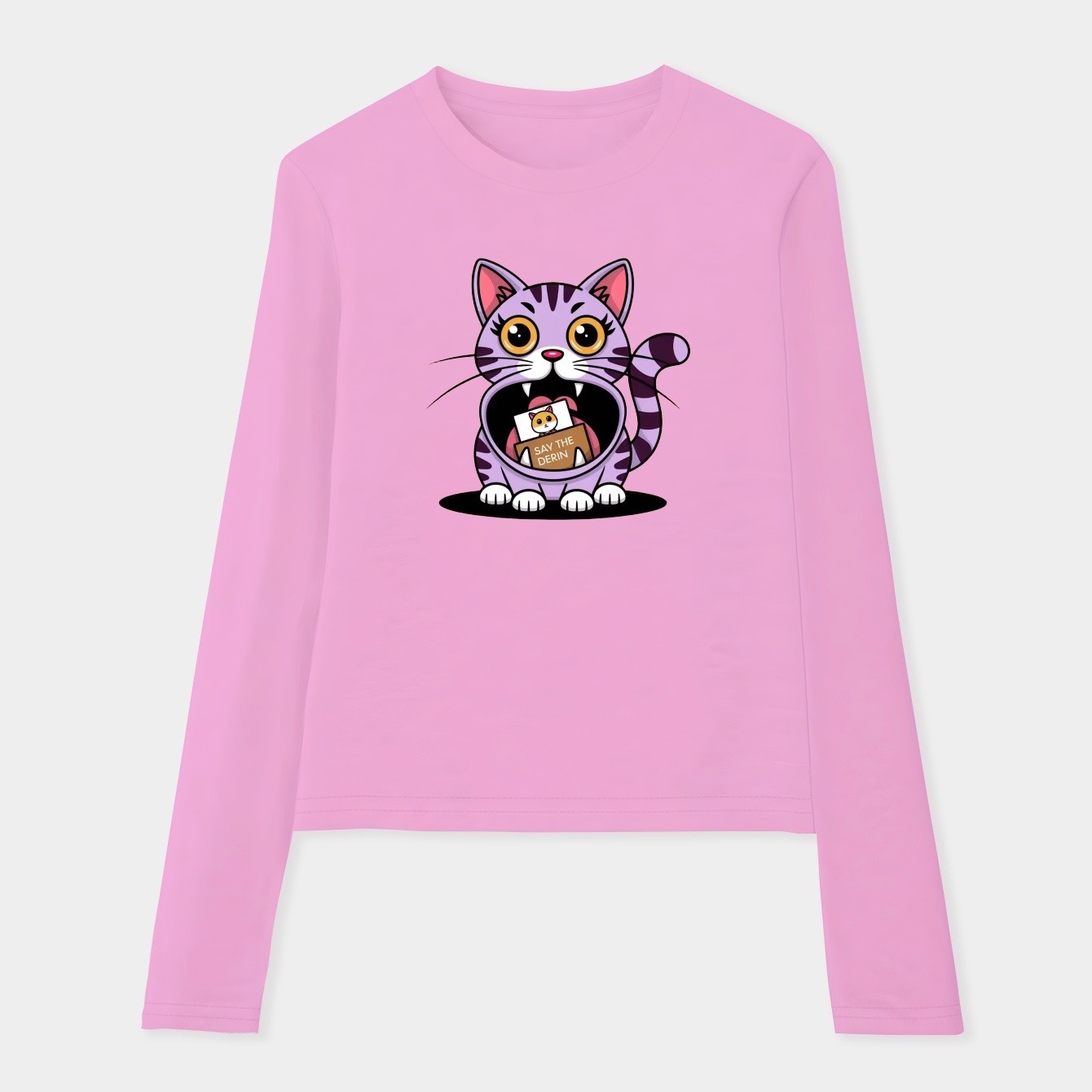 KPop Demon Hunters Chibi Derpy Save The Date Women's Soft Long Sleeve T-Shirt