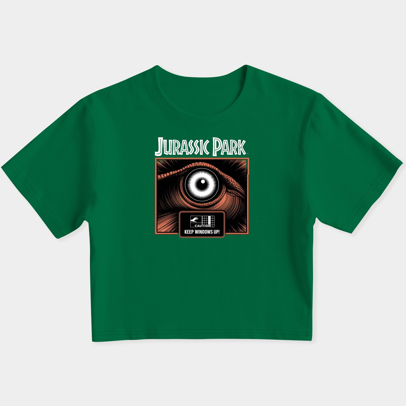 Rex Eye Window (White) Women's Slim Fit Baby Tee