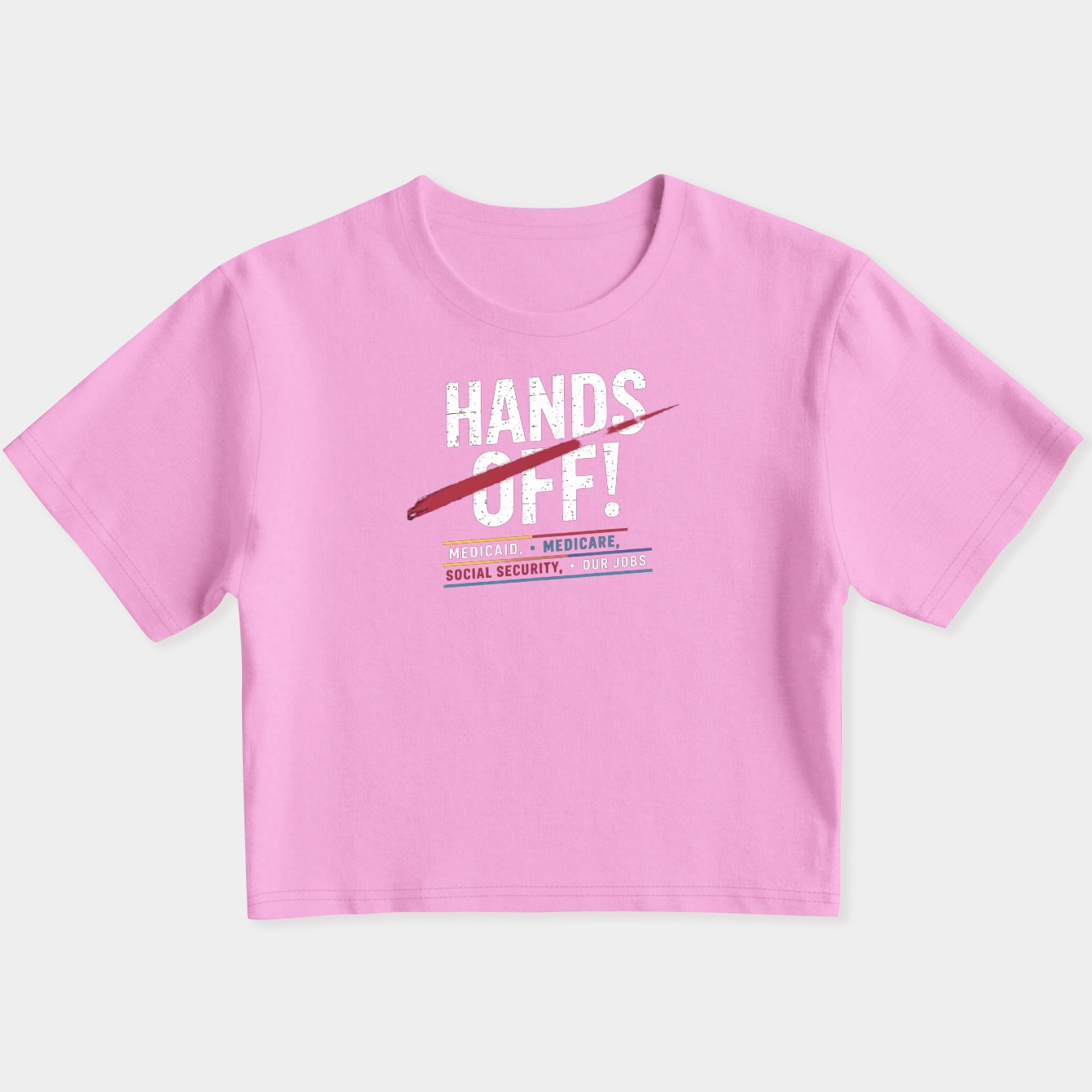 Hands Off Protest Women's Slim Fit Baby Tee