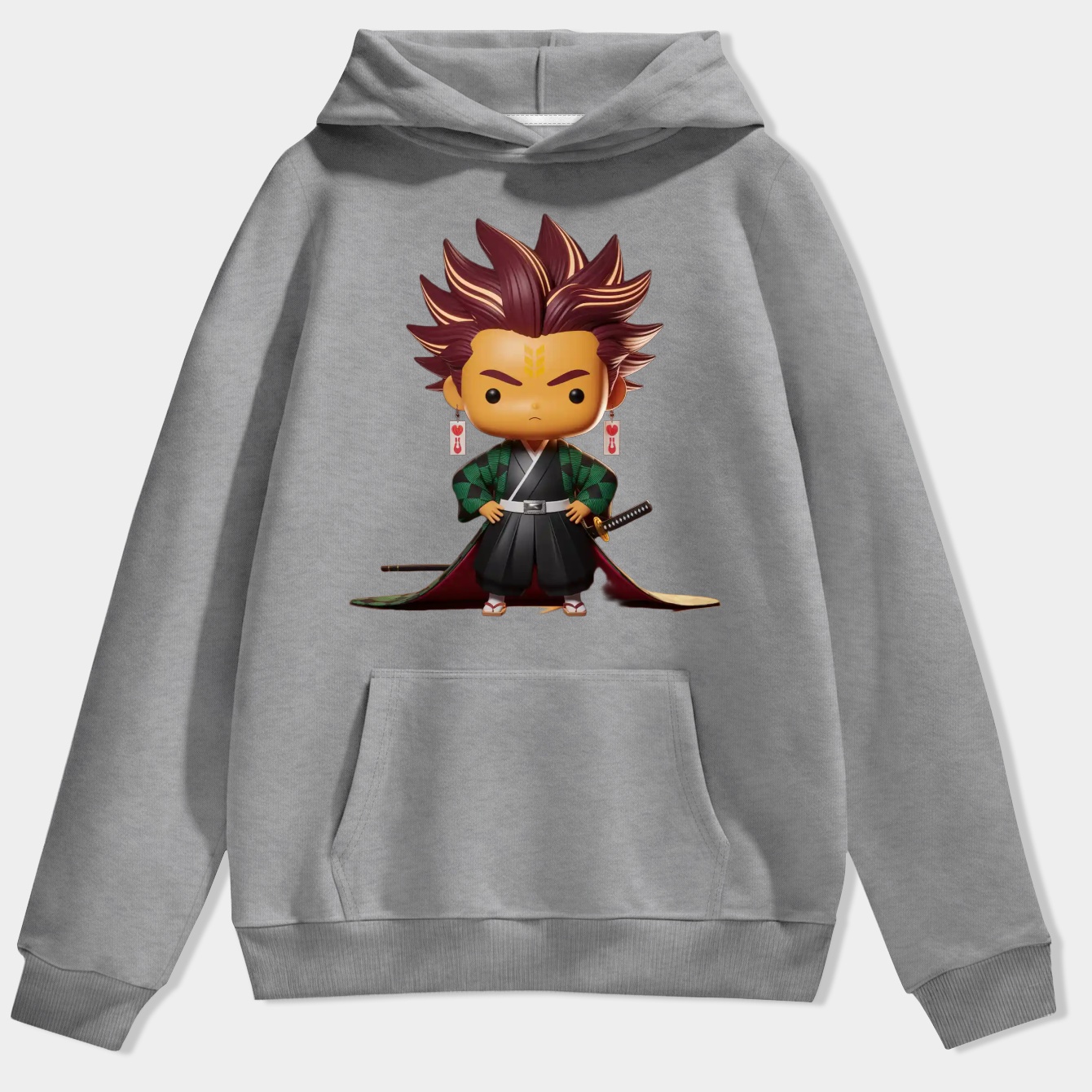 Chibi Anime Emo Demon Slayer Men's Hoodie