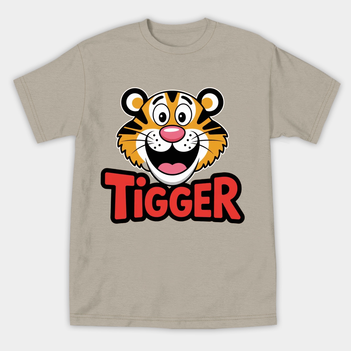Tigger Smiling Face Bold Text Women's Athletic Performance T-Shirt