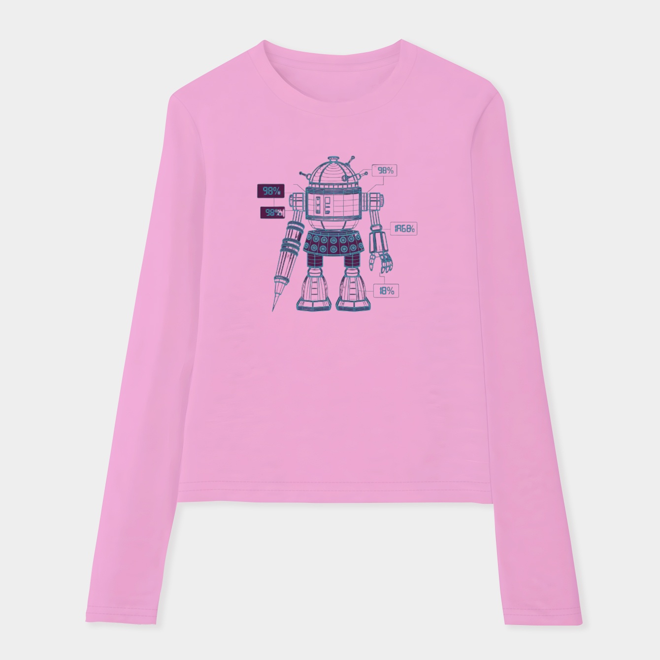 Exterminate the Robot - Dark Women's Soft Long Sleeve T-Shirt