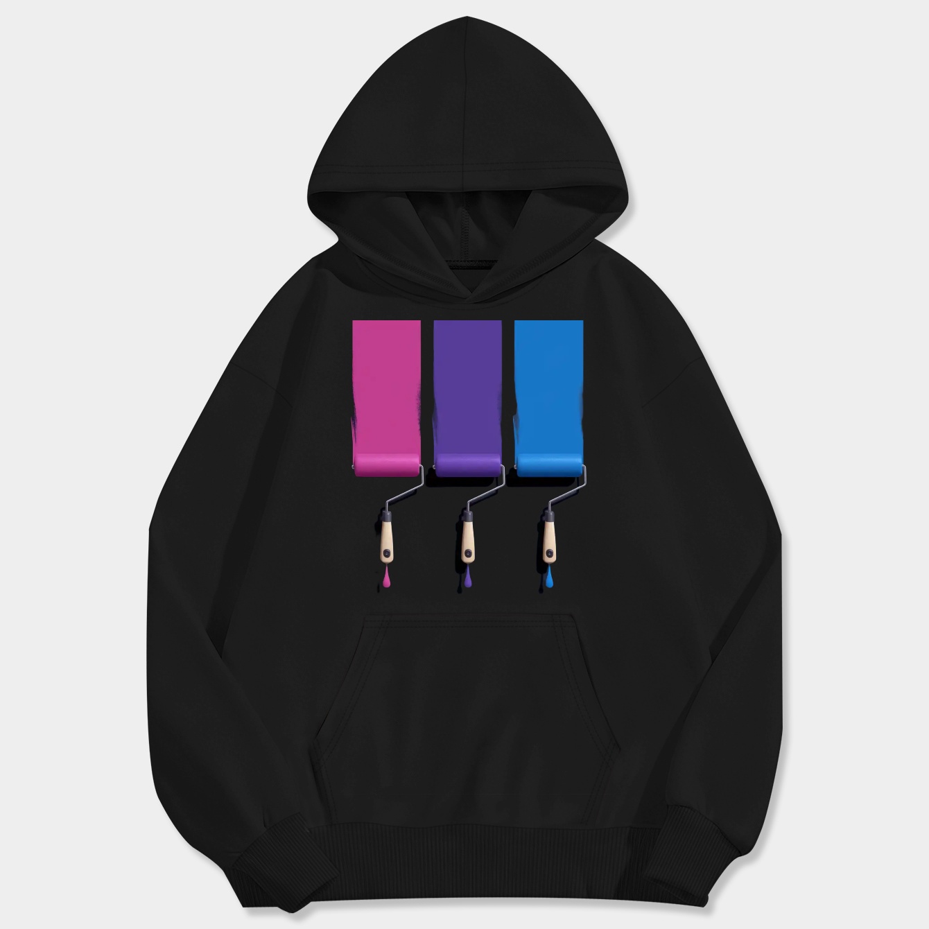 Paint Pride - Bi Pride Men's Big & Tall Hoodie