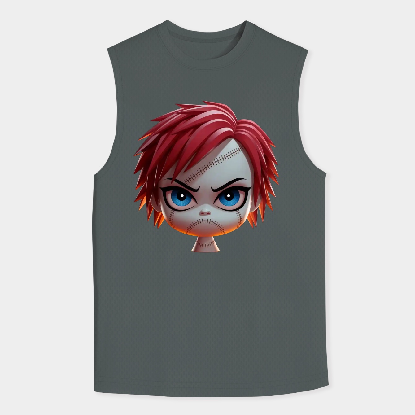 Chibi Chucky Doll Face Men's Big & Tall Tank Top