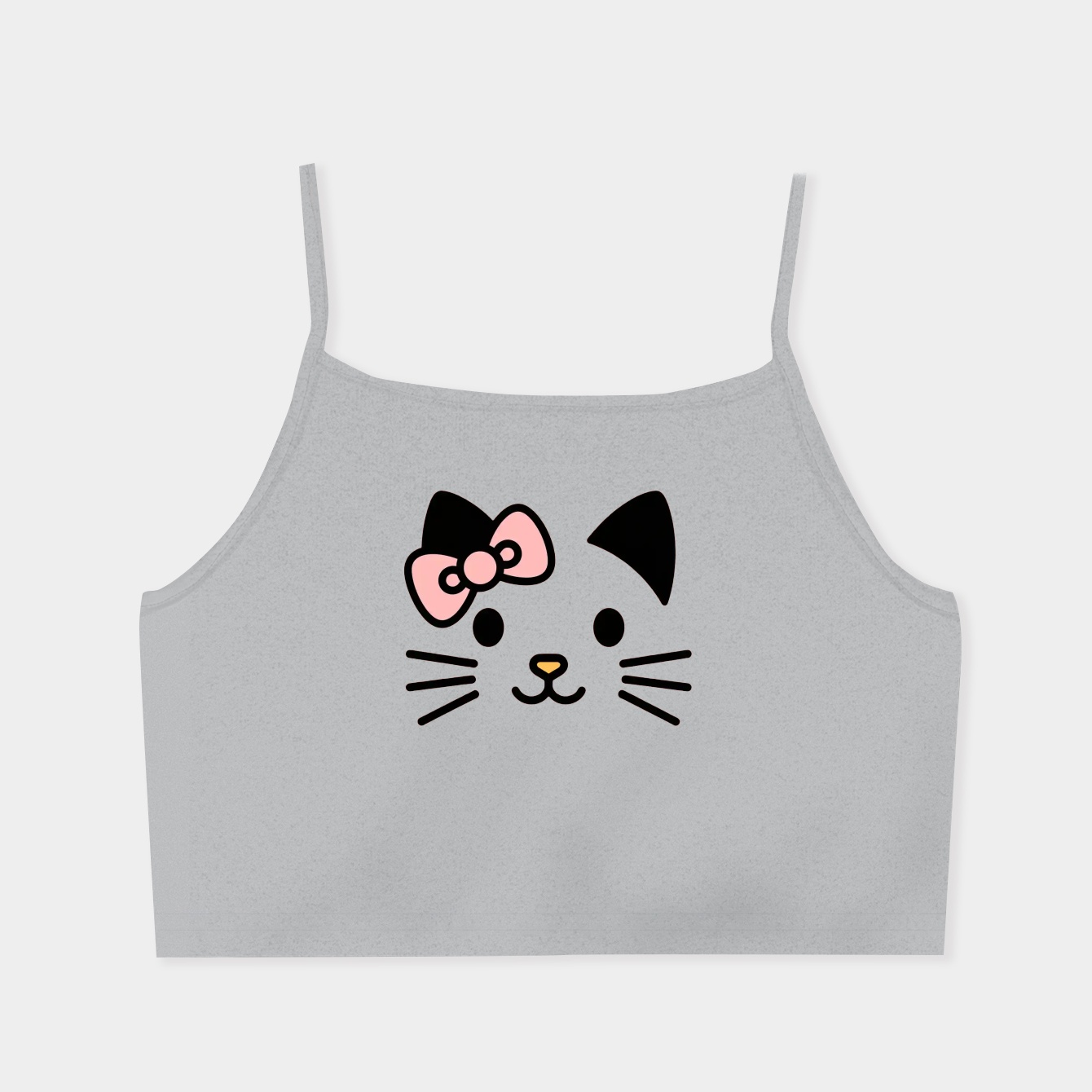 Hello Kitty Face (Pink Bow) Women's  Spaghetti Strap Tank Top