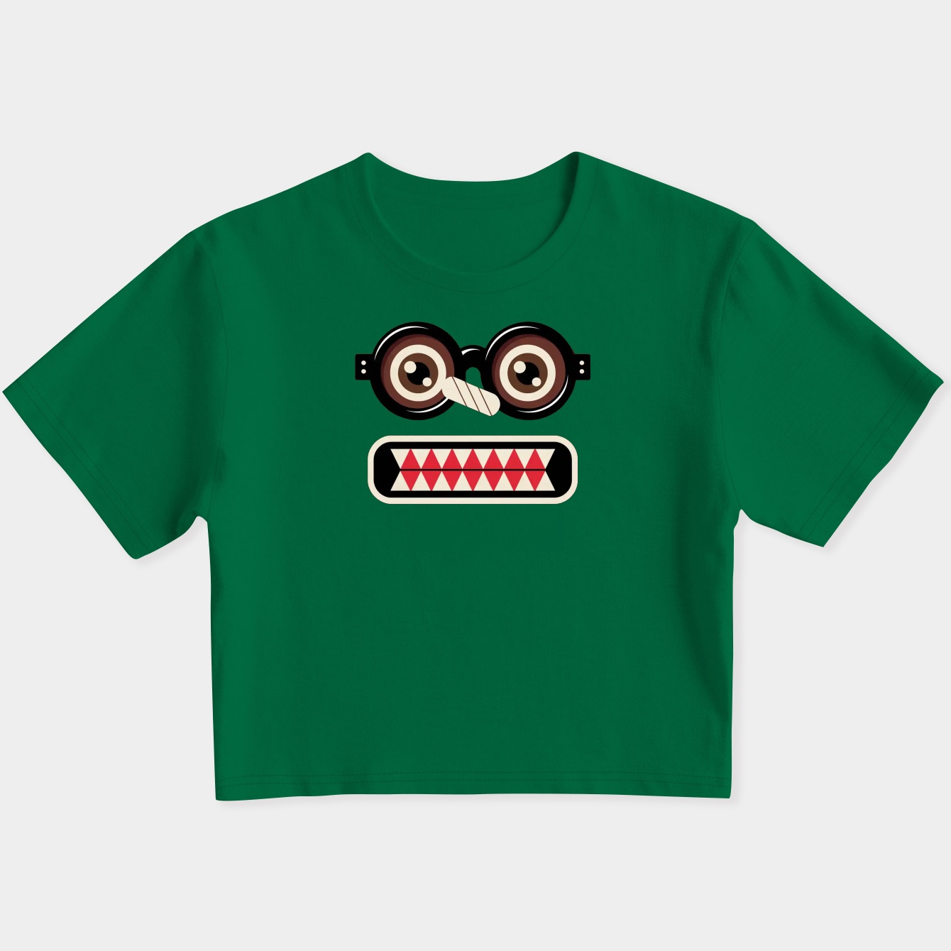 Domo Nerd Face Women's Slim Fit Baby Tee