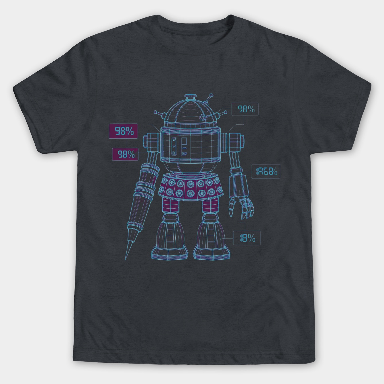Exterminate the Robot - Dark Men's Big & Tall T-shirt