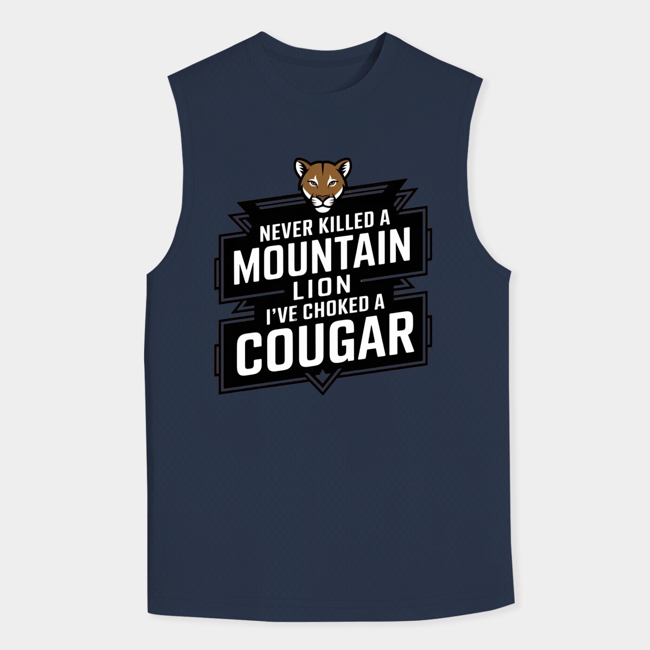 Funny adult mountain lion cougar