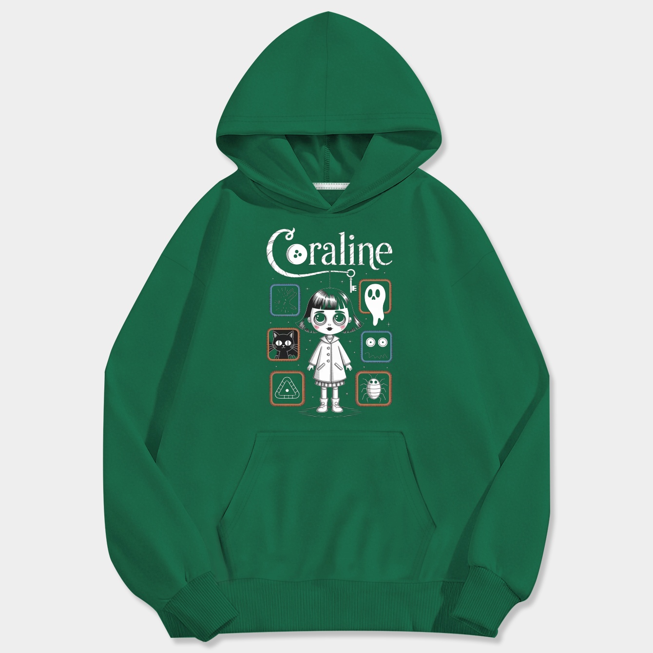 Vintage Retro Horror Halloween Coraline Movie, Coraline Doll Spooky Season, Fall Season 2