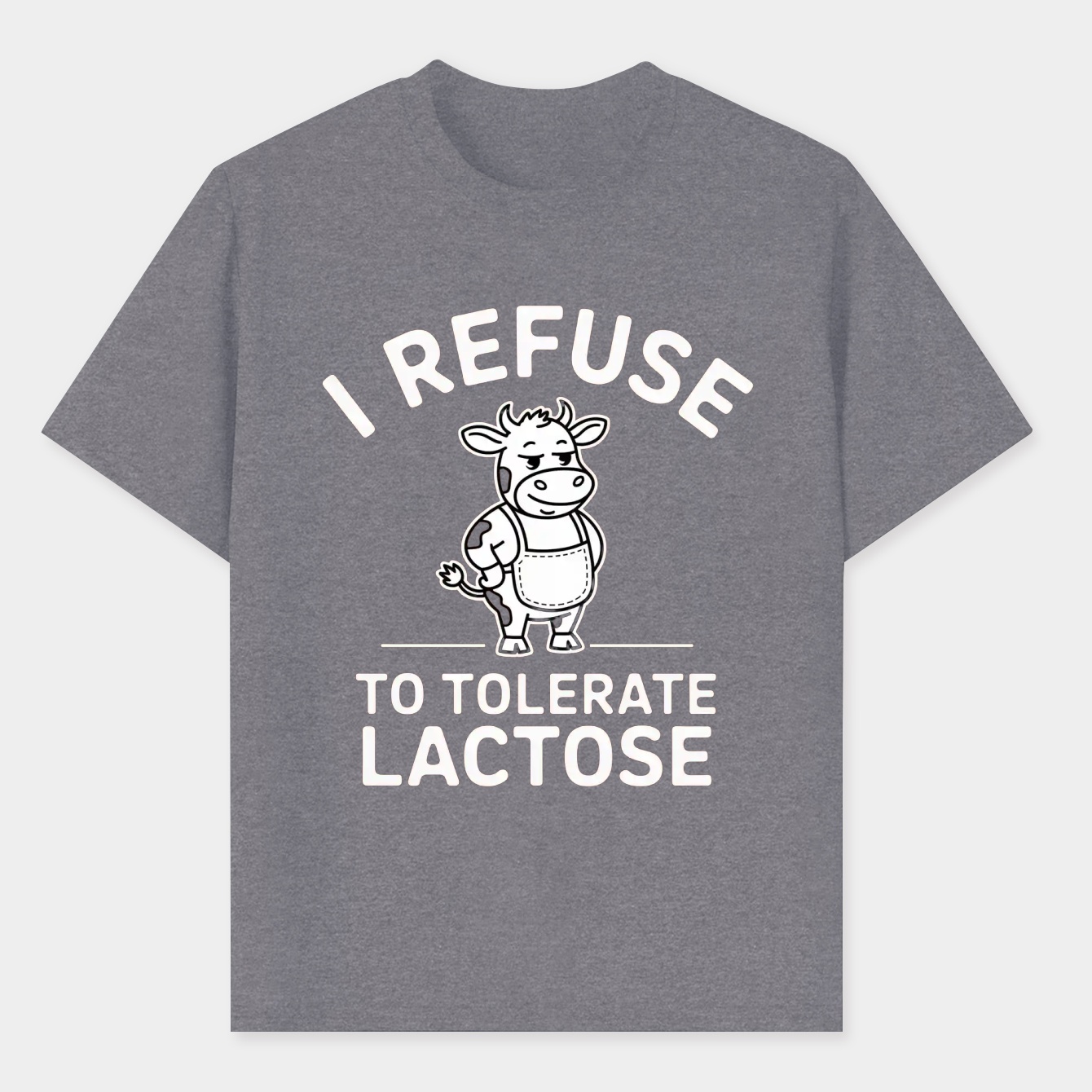 I Refuse To Tolerate Lactose, Retro Cartoon, Weird, Meme, Lactose Men's T-Shirt