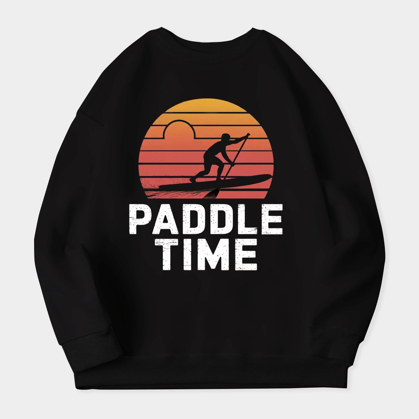 Paddle Time Vintage Sunset Women's Crewneck Sweatshirt