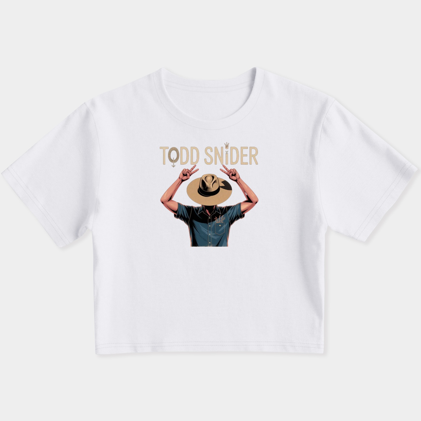 Todd Snider Graphic Design Women's Slim Fit Baby Tee