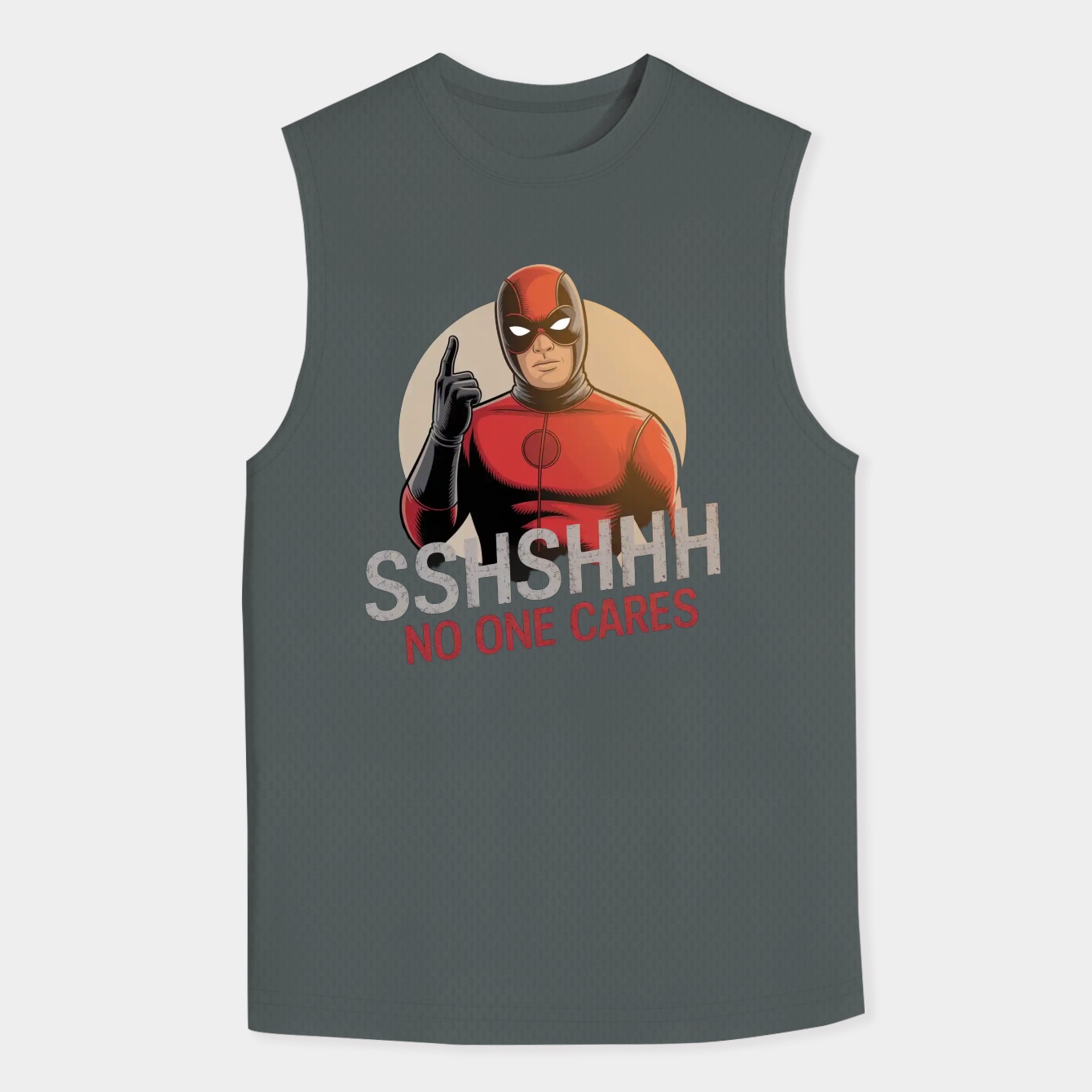 Deadpool No One Cares Men's Big & Tall Tank Top