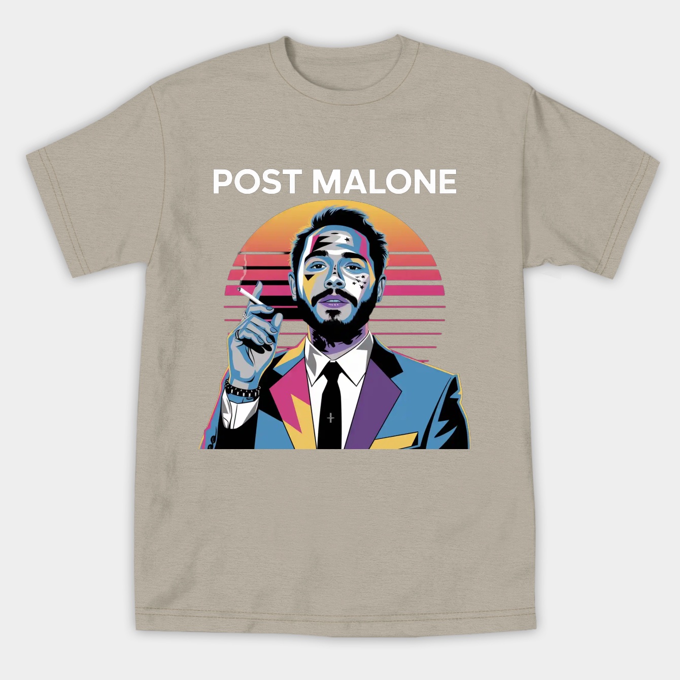 Post Malone Retro Art Women's Athletic Performance T-Shirt