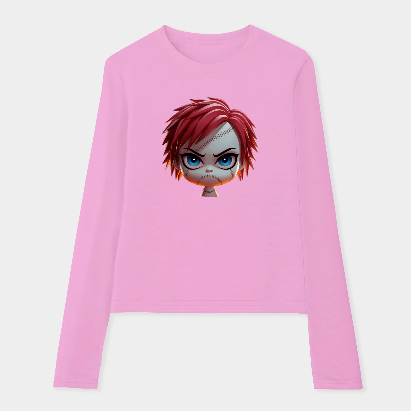 Chibi Chucky Doll Face Women's Soft Long Sleeve T-Shirt