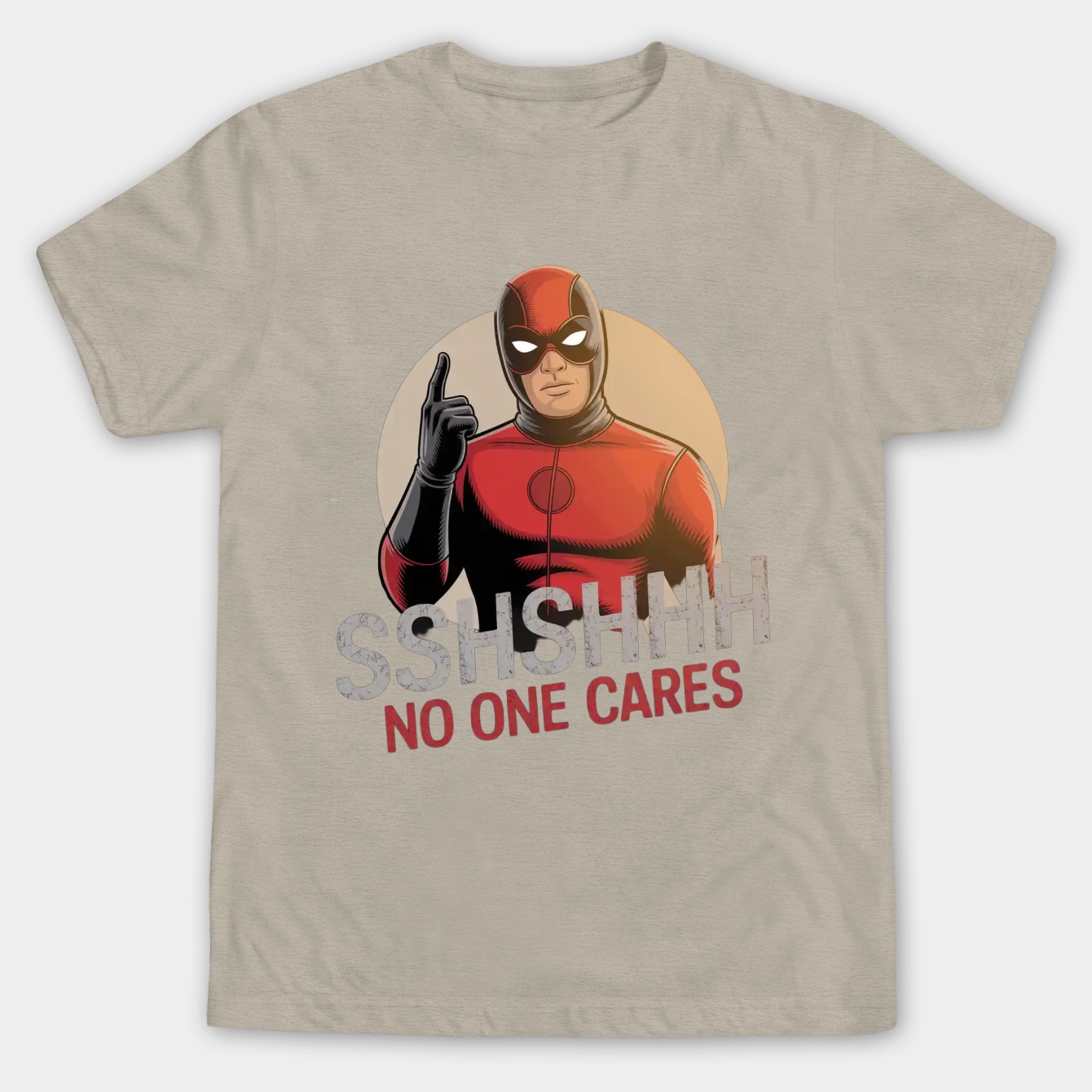 Deadpool No One Cares Men's Big & Tall T-shirt