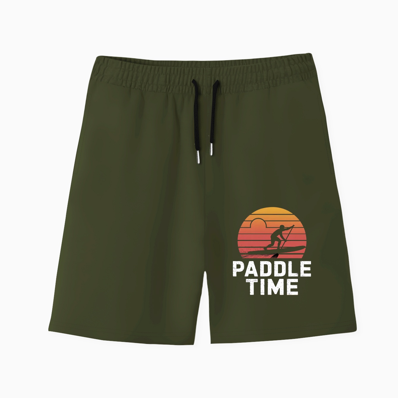 Paddle Time Vintage Sunset Men's Quick-Dry Athletic Shorts