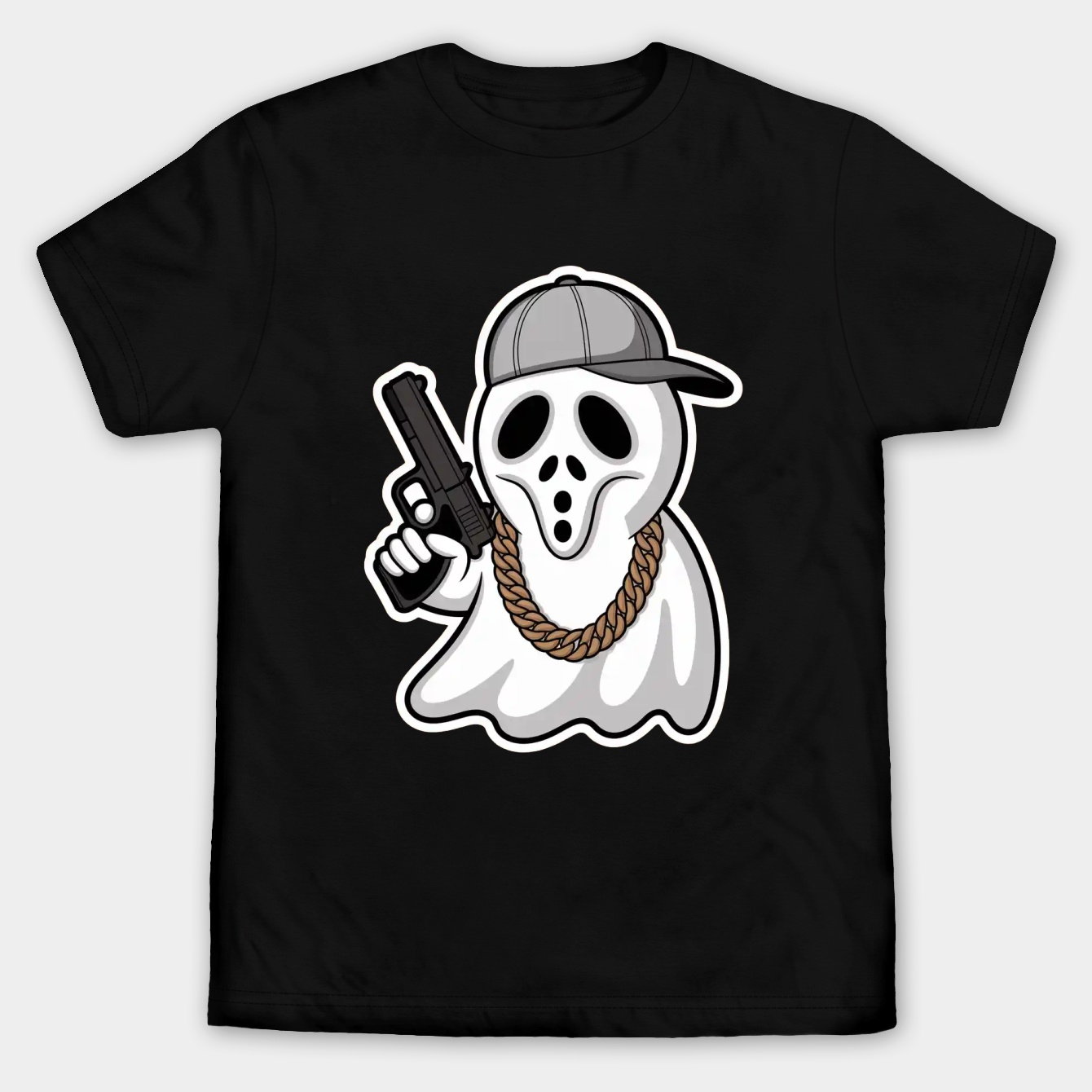 Ghostface Killah Mask Cartoon Men's Big & Tall T-shirt