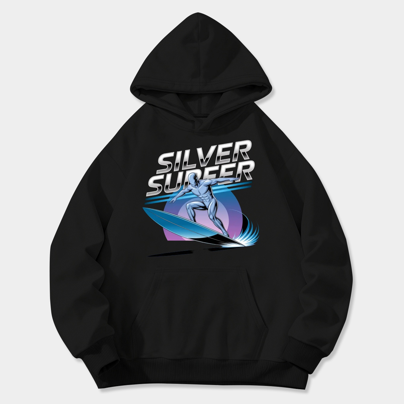 Silver Surf line Women's Plus Size Hoodie