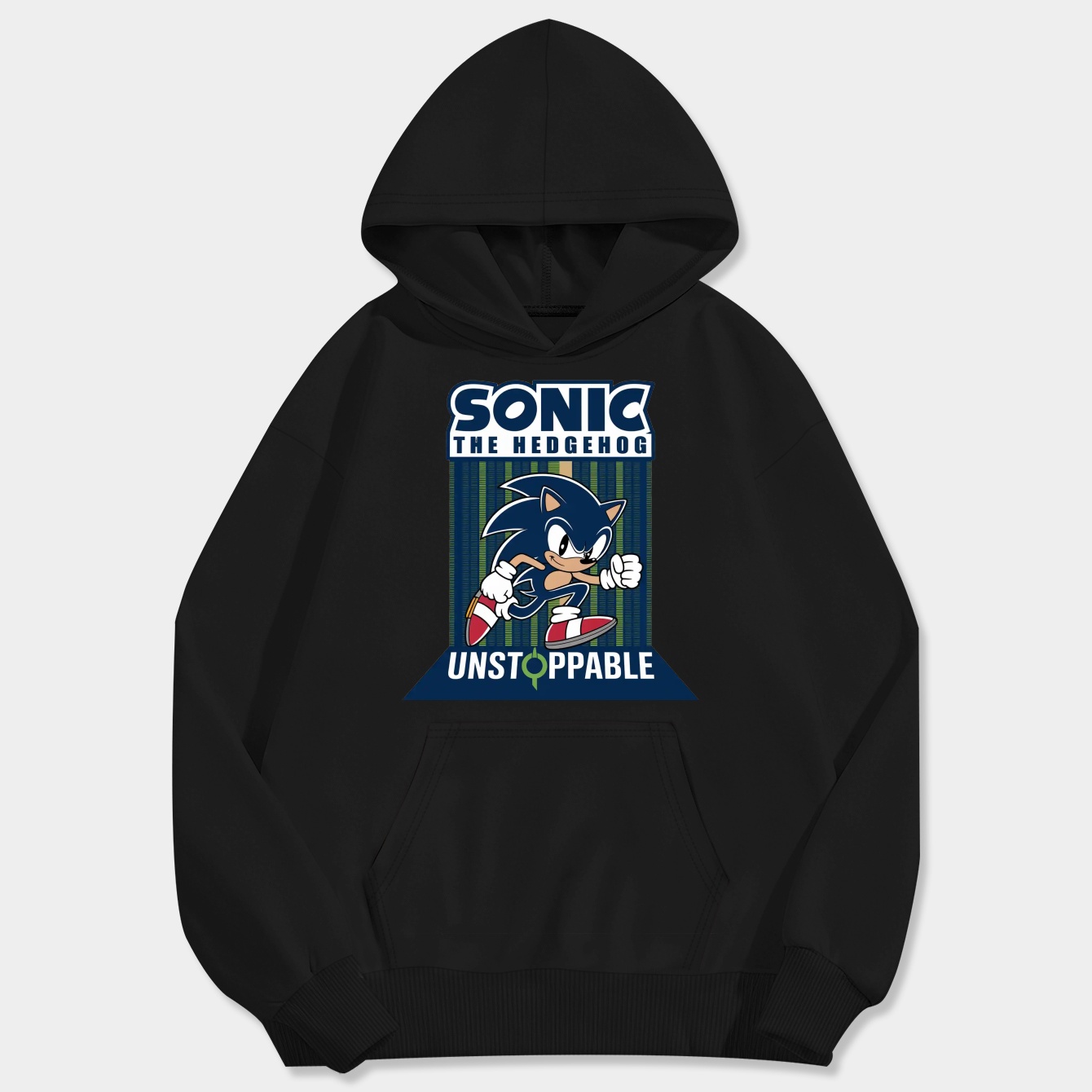 Sonic The Hedgehog Unstoppable Sonic Graphic Men's Big & Tall Hoodie