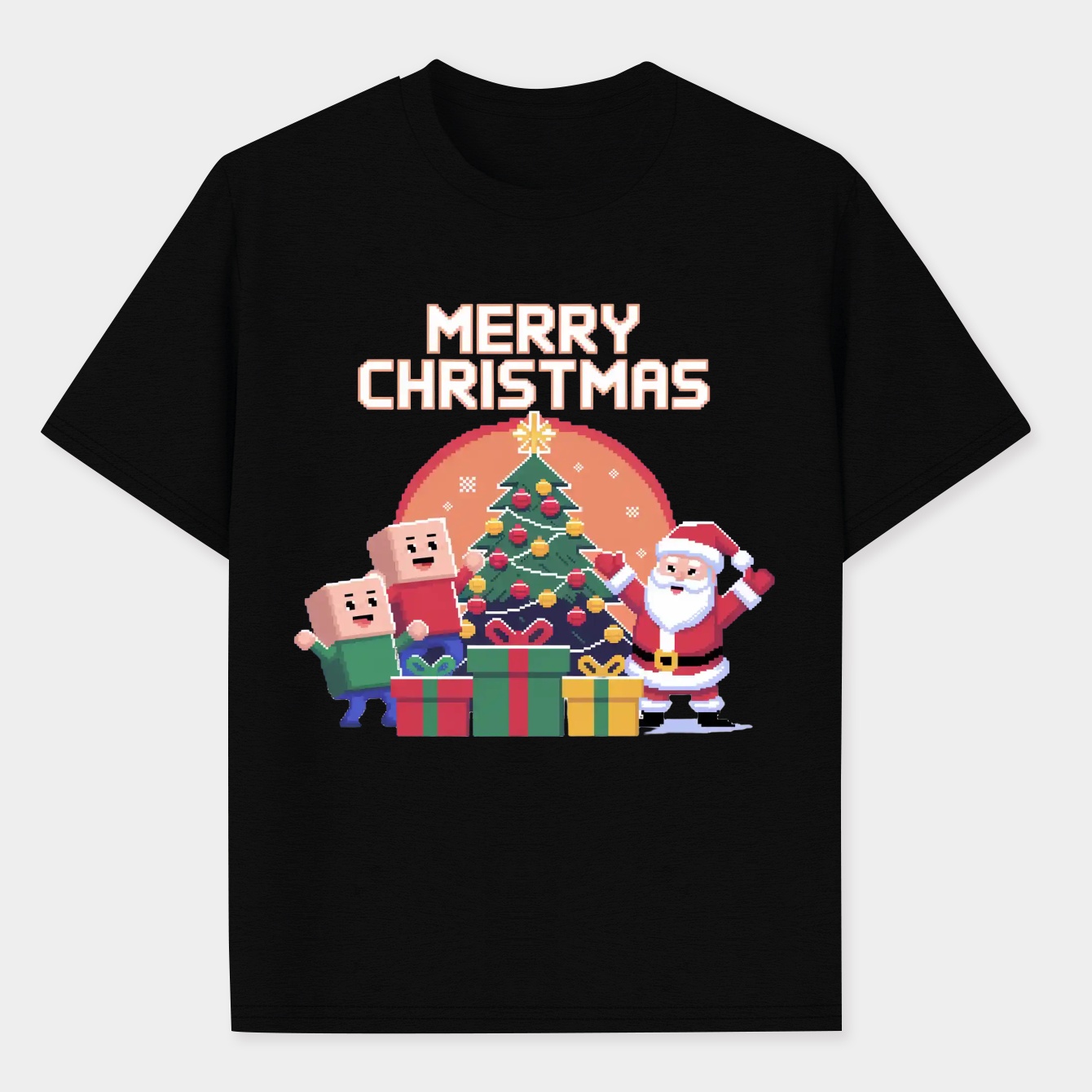 Minecraft Merry Christmas Men's Performance Athletic T-Shirt