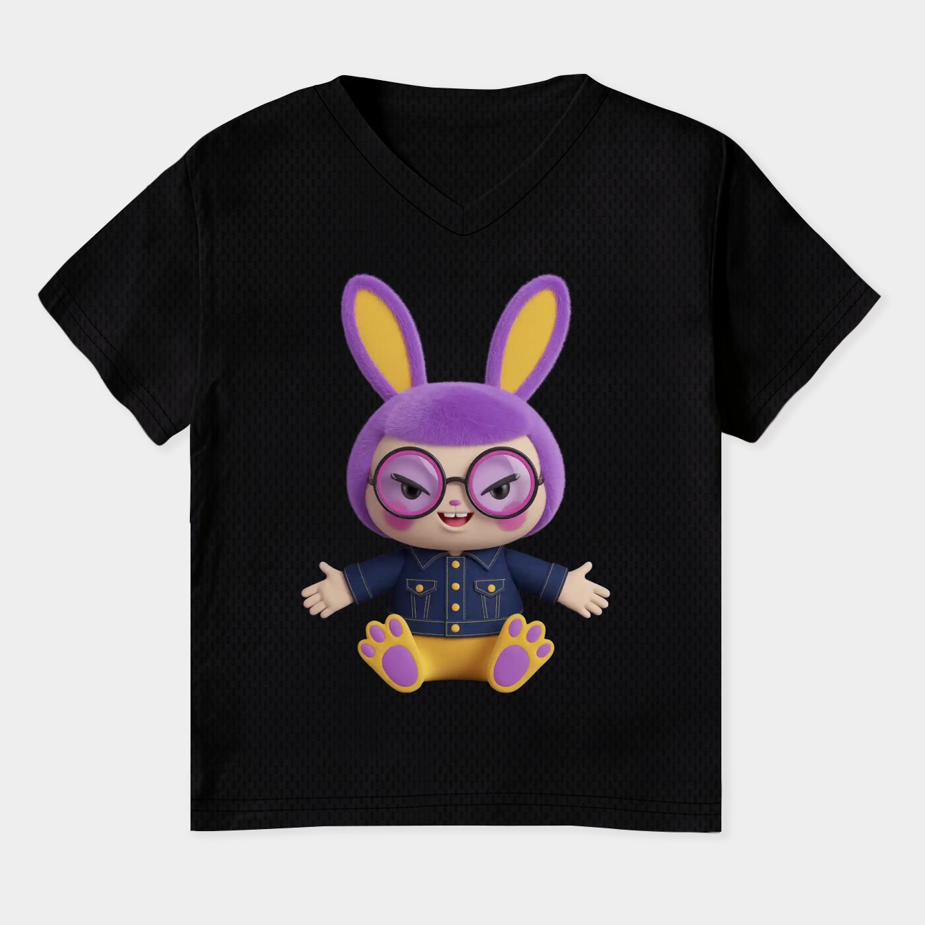 Labubu Doll Women's Plus Size V-Neck T-Shirt