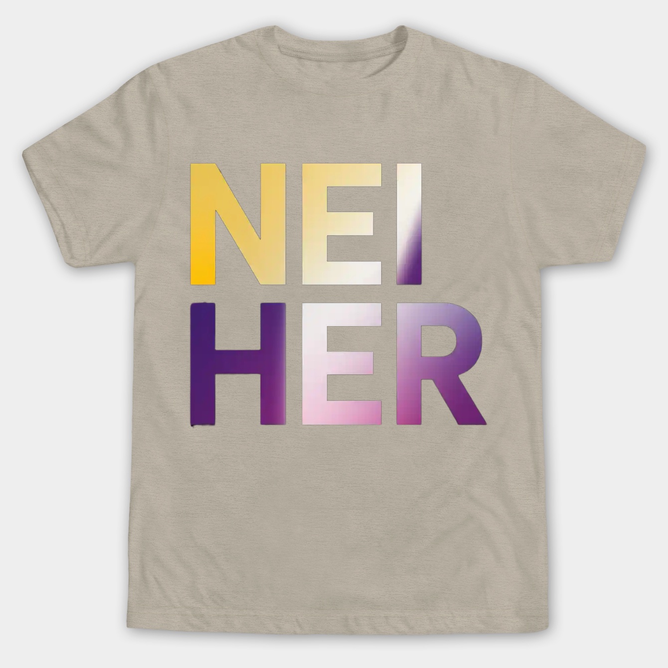 Neither Bold Gradient Text Men's Big & Tall T-shirt