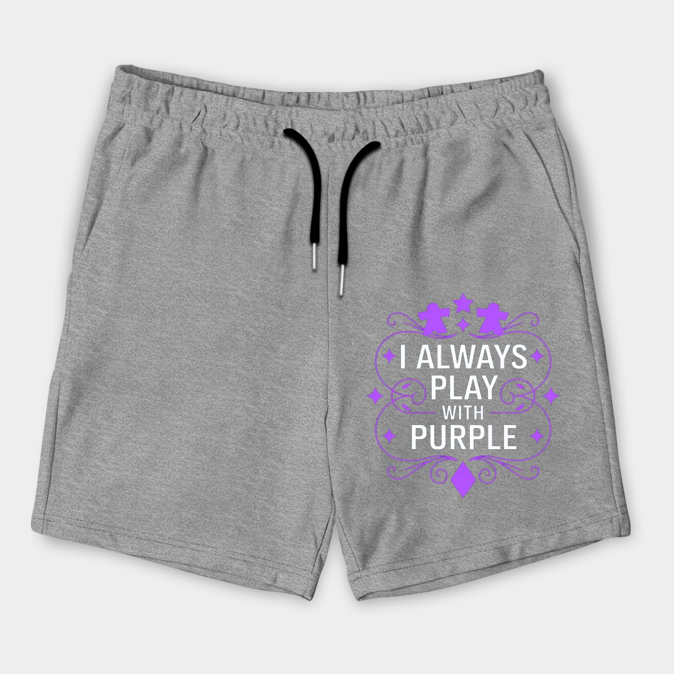 I Always Play with Purple Board Games Addict Men's Shorts