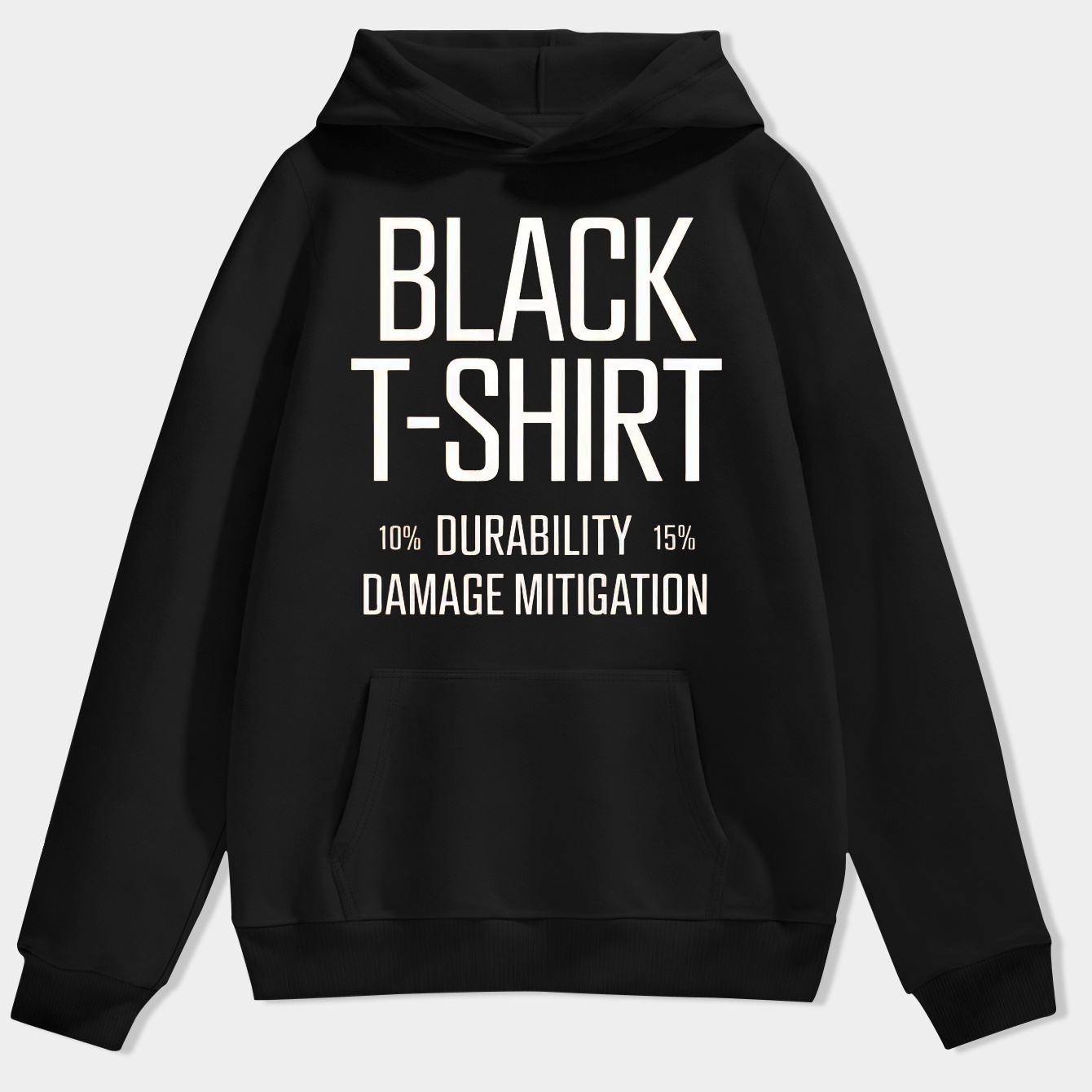 Black Durability Damage Mitigation Men's Hoodie