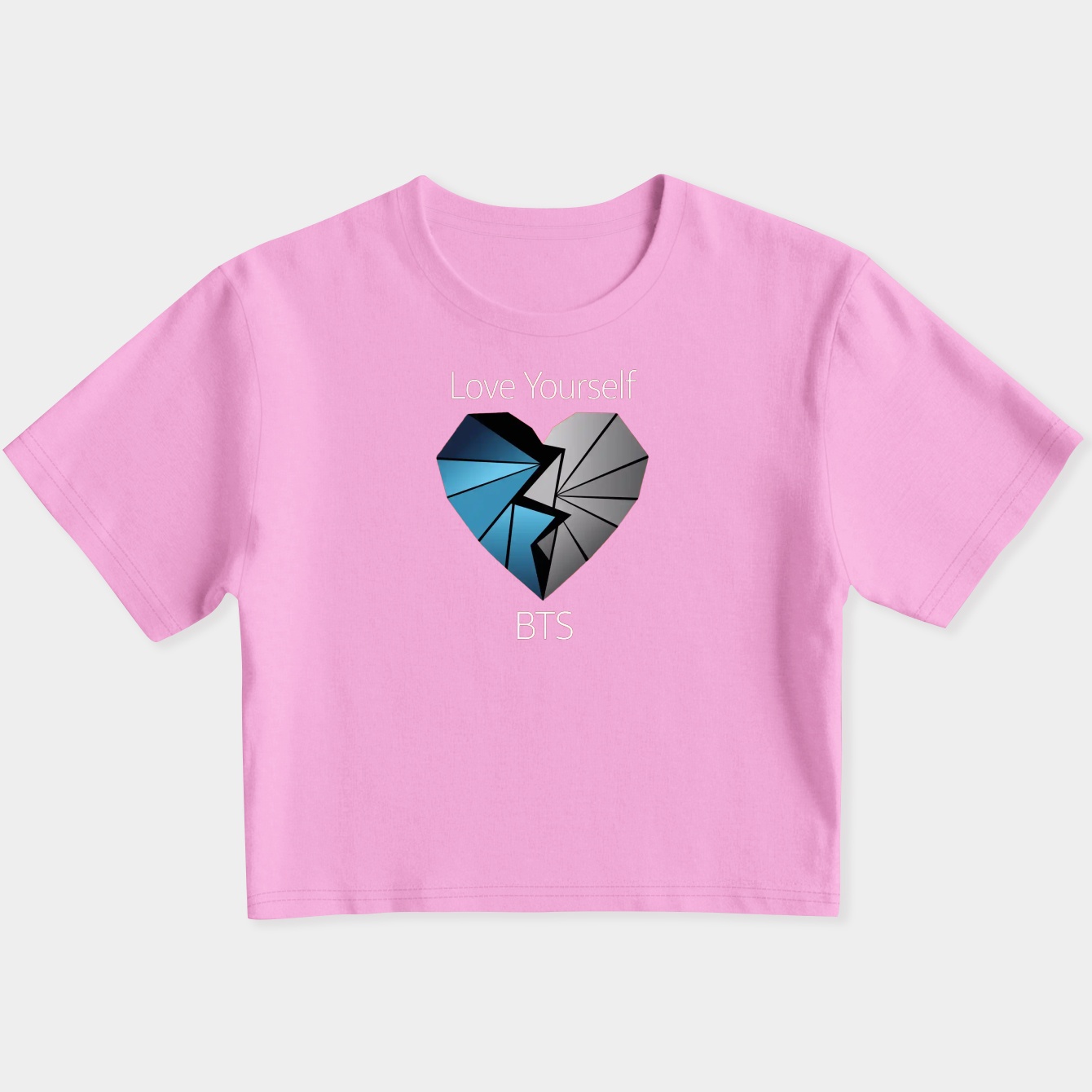 Love Yourself BTS Blue Women's Slim Fit Baby Tee