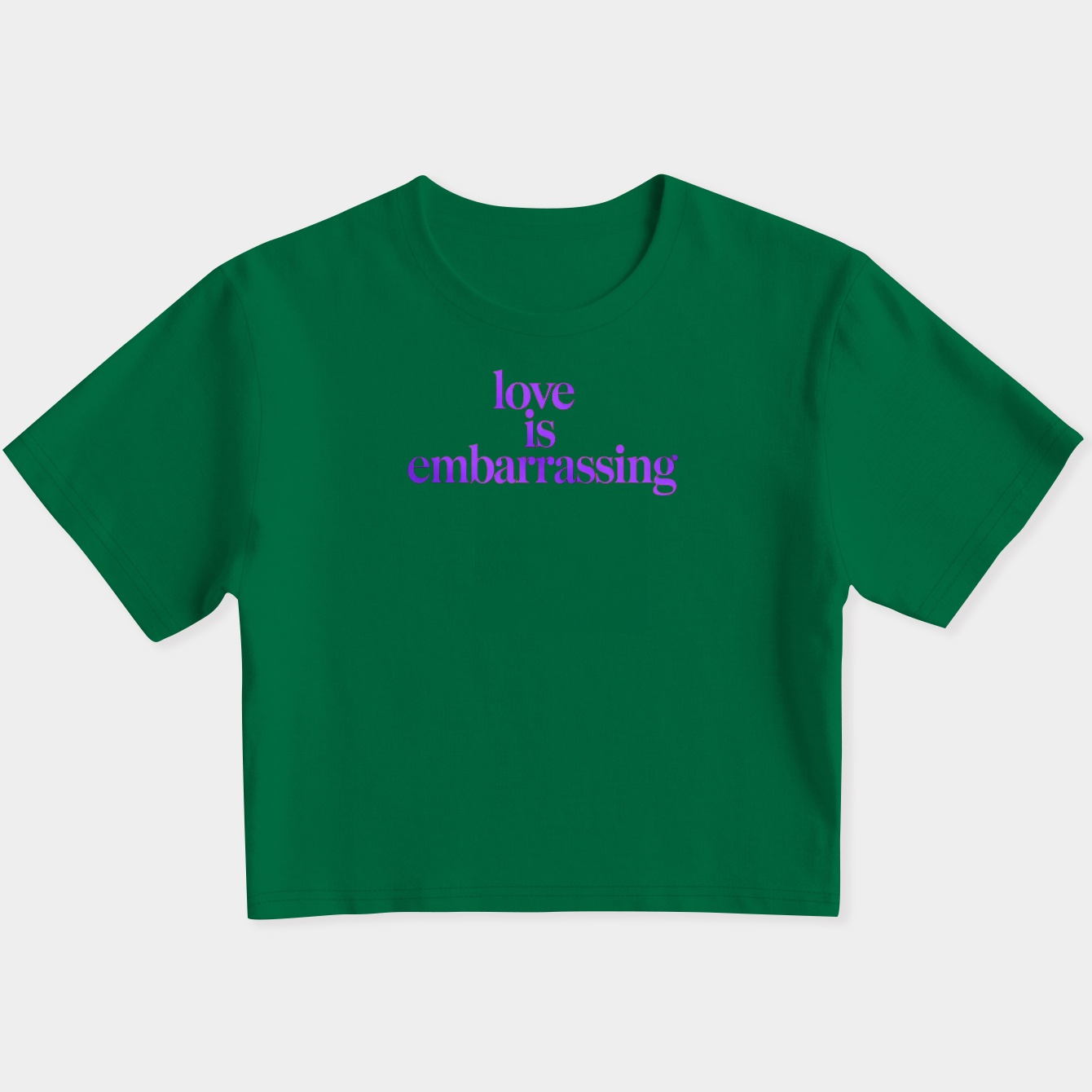 love is embarrassing Women's Slim Fit Baby Tee