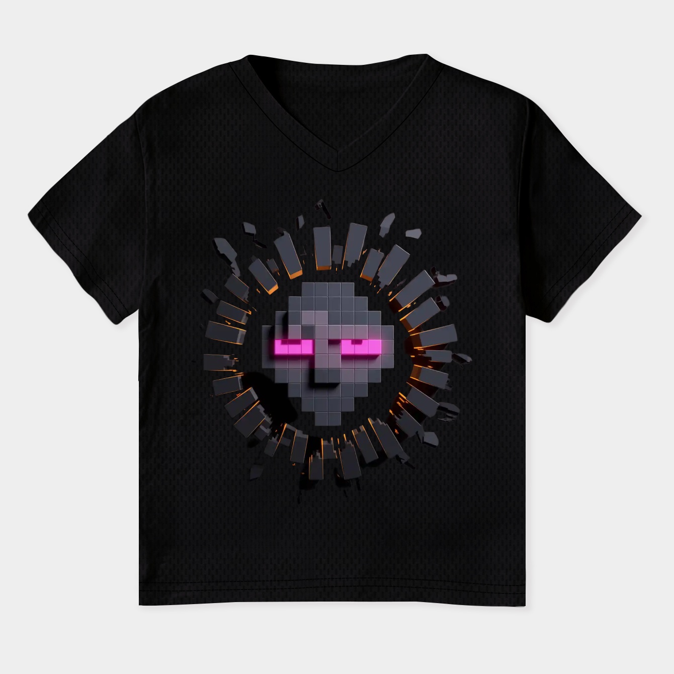 Minecraft Enderman Face Portal Women's Plus Size V-Neck T-Shirt