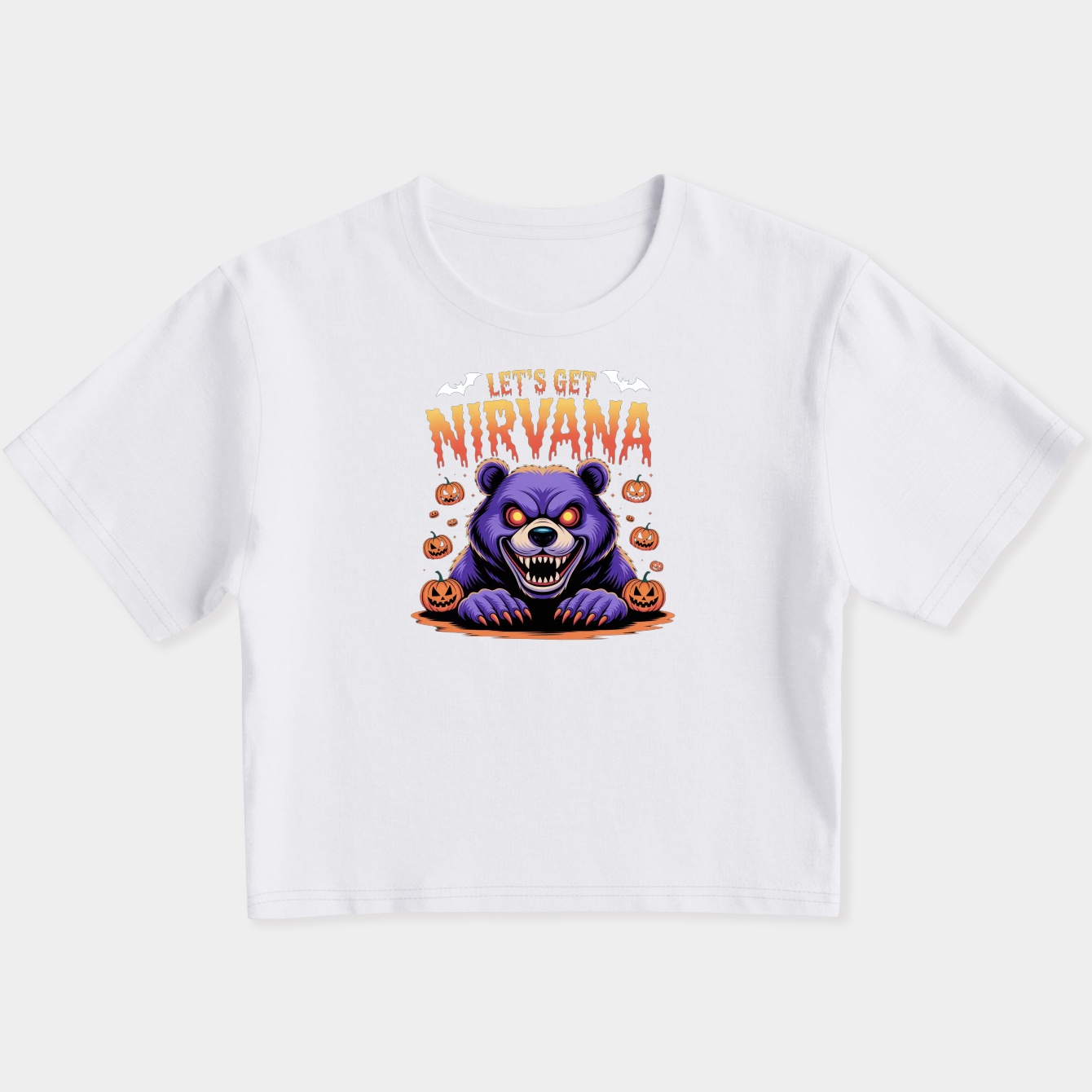 Halloween Bear Nirvana Women's Slim Fit Baby Tee