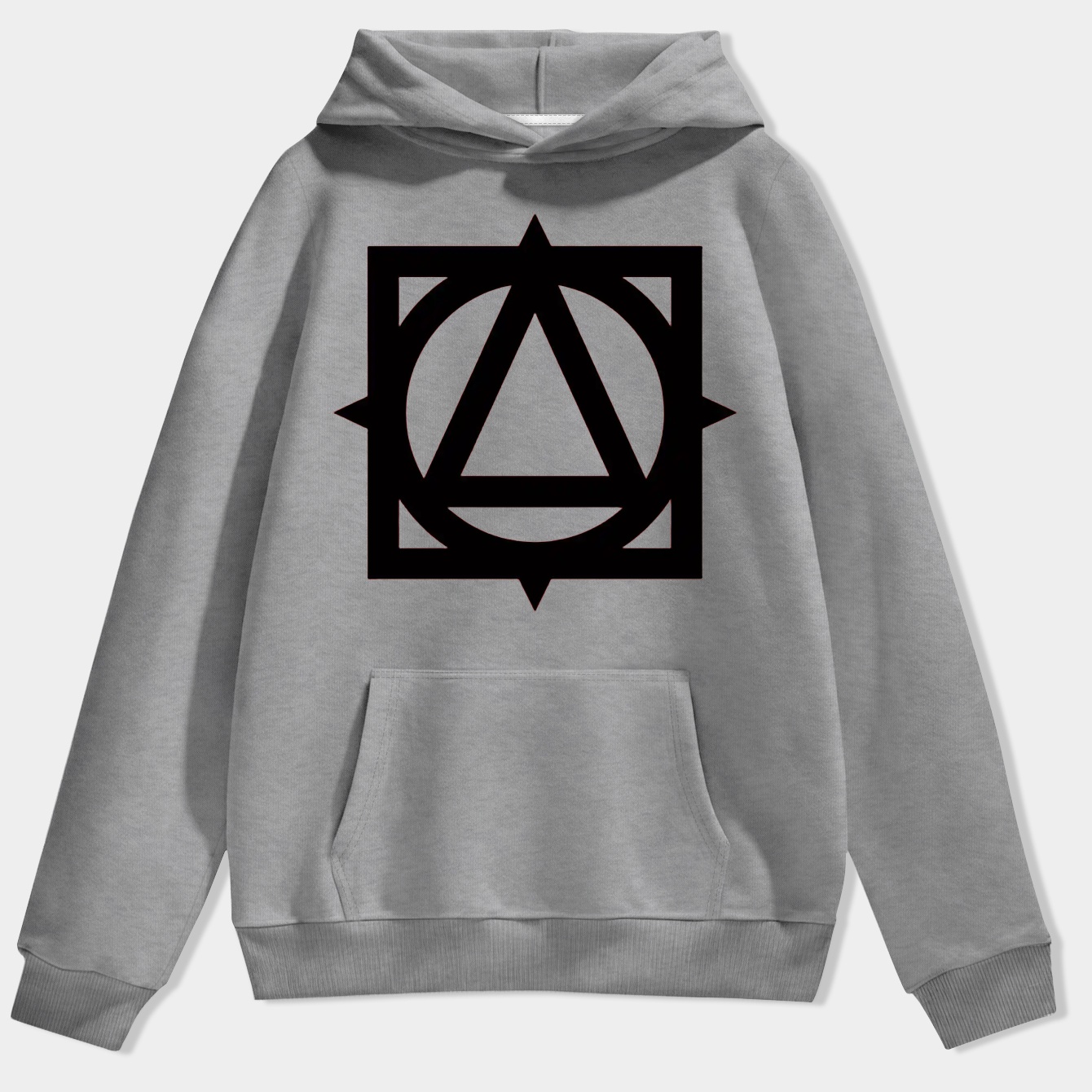 Triangle within a circle within a square Men's Hoodie