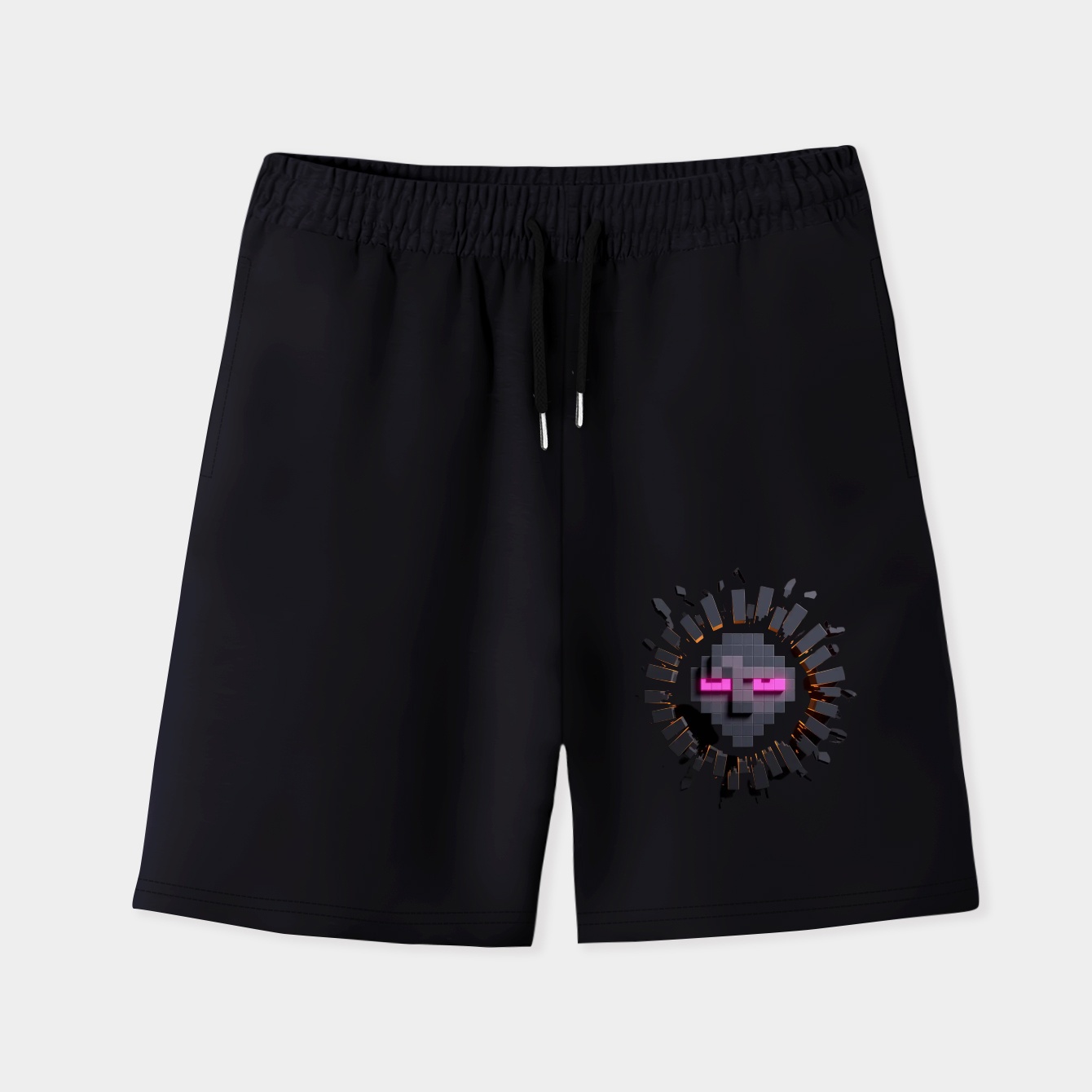 Minecraft Enderman Face Portal Men's Quick-Dry Athletic Shorts