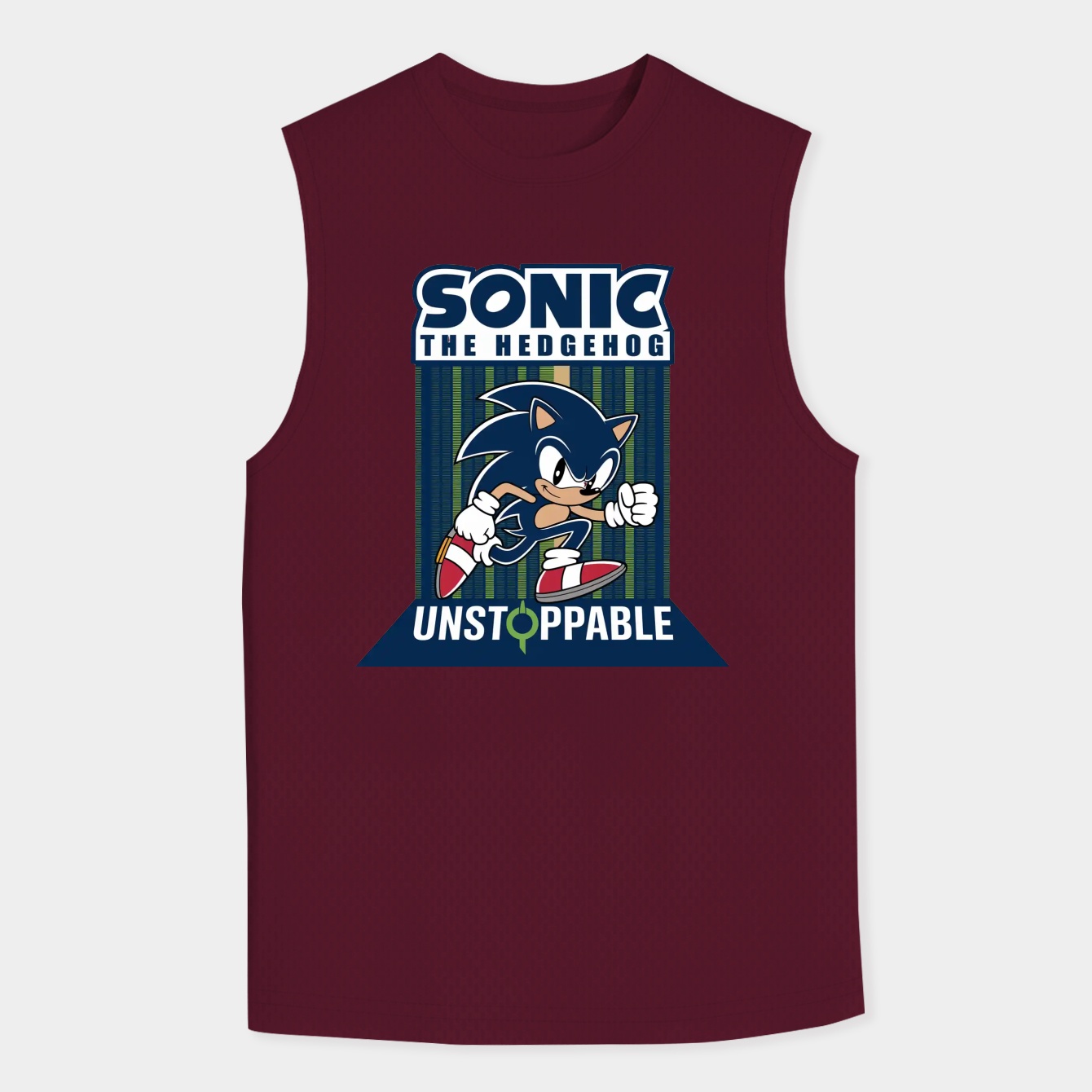 Sonic The Hedgehog Unstoppable Sonic Graphic Men's Big & Tall Tank Top