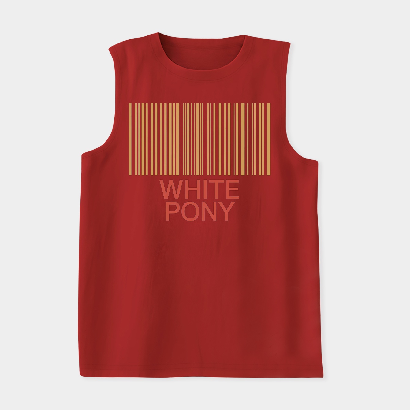 white pony barcode design Women's Soft Tank Top