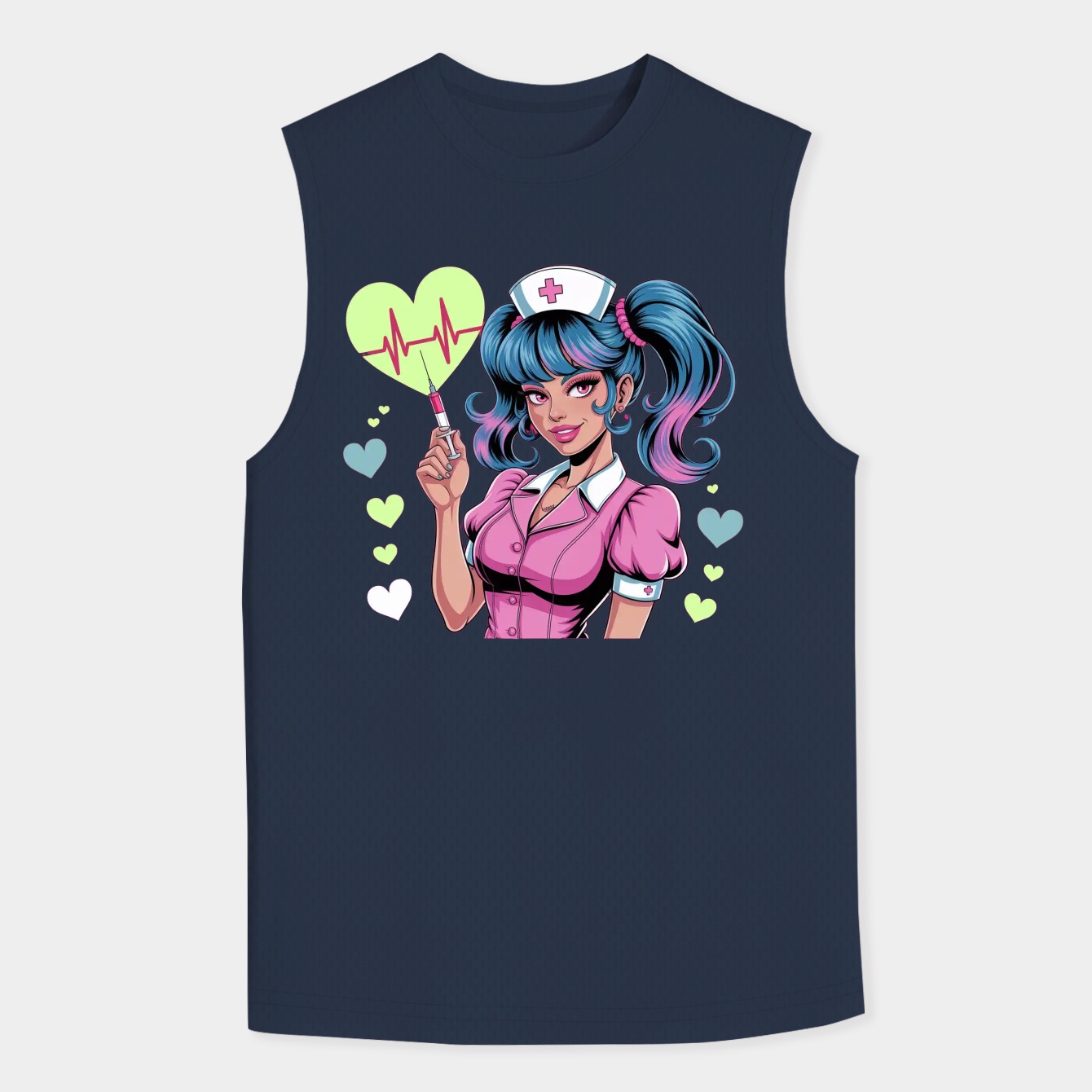 Nurse Miku Pastel Heart Scene