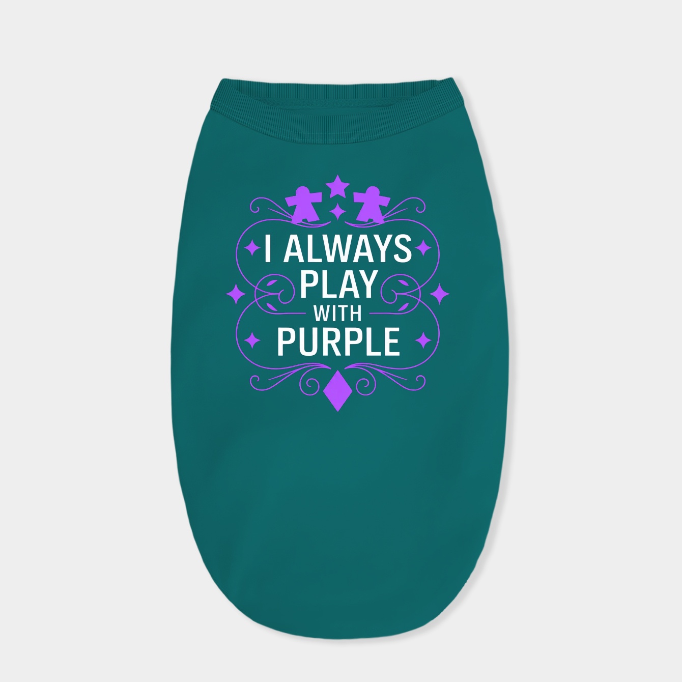 I Always Play with Purple Board Games Addict Dog Shirt
