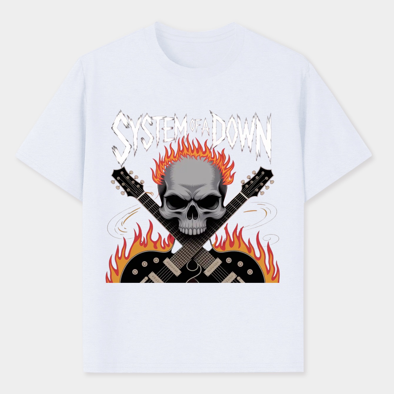 System Skull Guitar Men's Performance Athletic T-Shirt