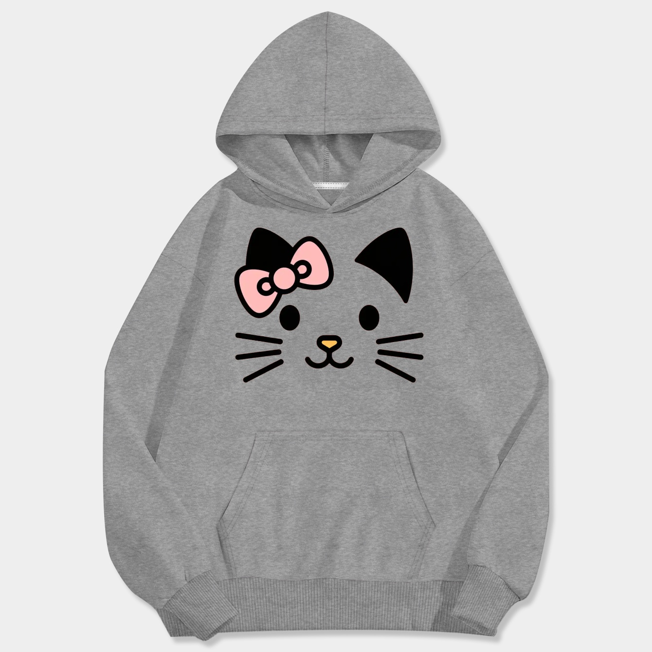 Hello Kitty Face (Pink Bow) Men's Big & Tall Hoodie