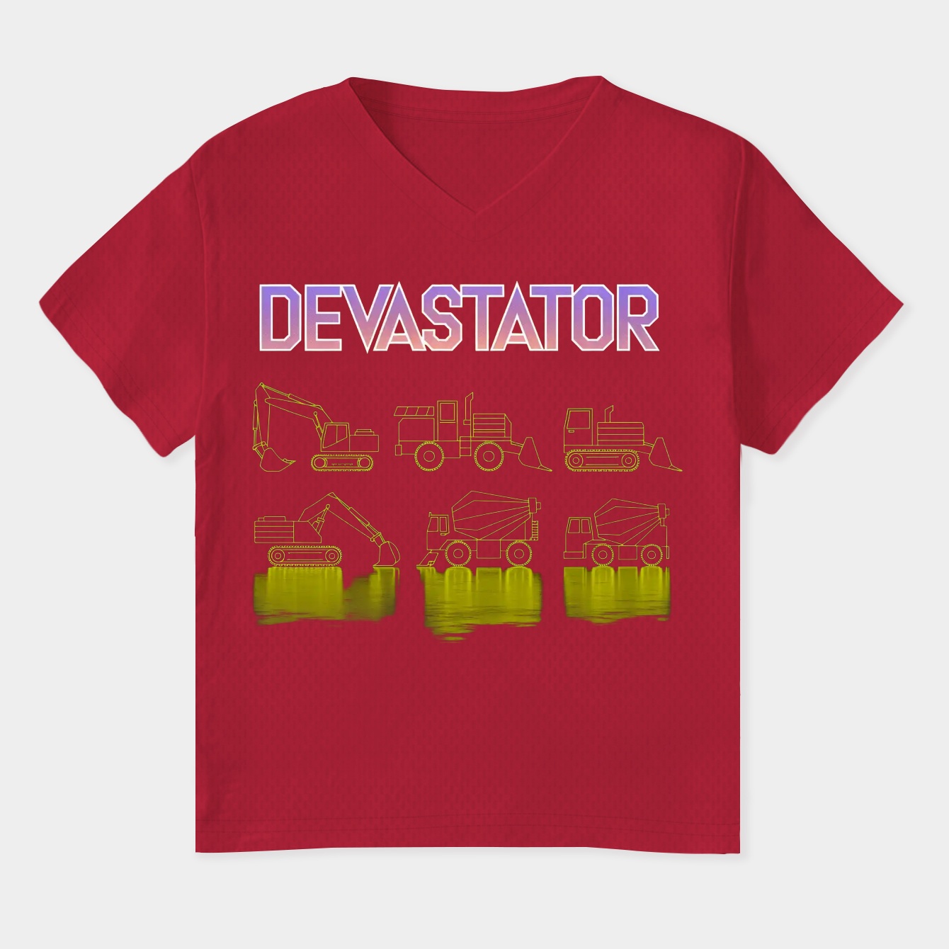 Devastator Construction Vehicles Women's Plus Size V-Neck T-Shirt