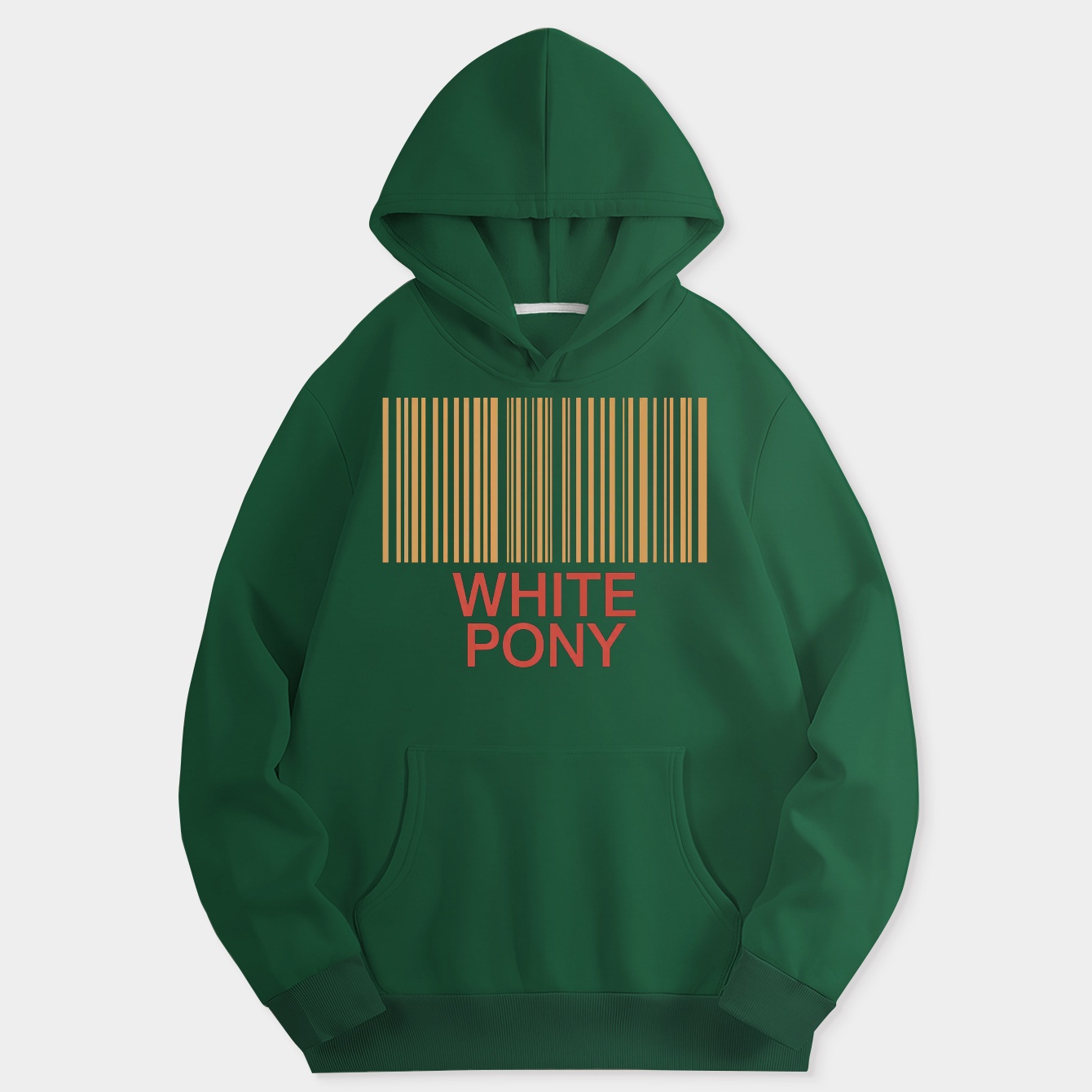 white pony barcode design Women's Hoodie