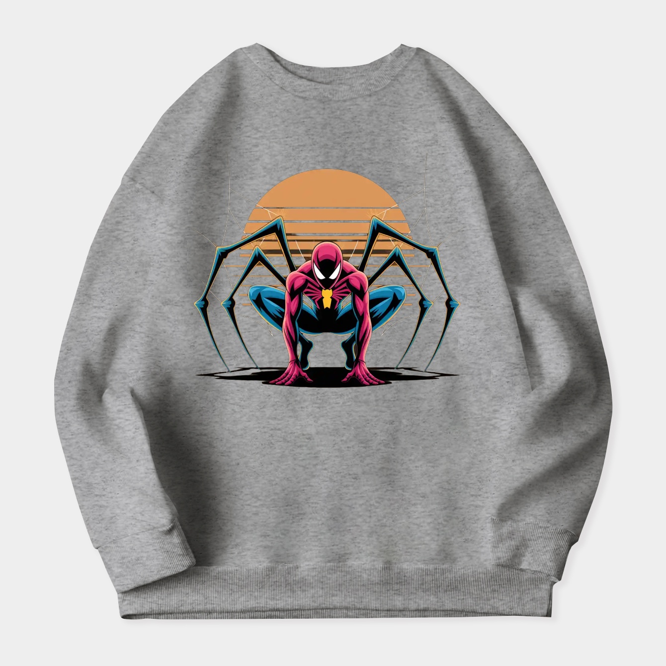 Spiderman Neon Splash Design Women's Crewneck Sweatshirt