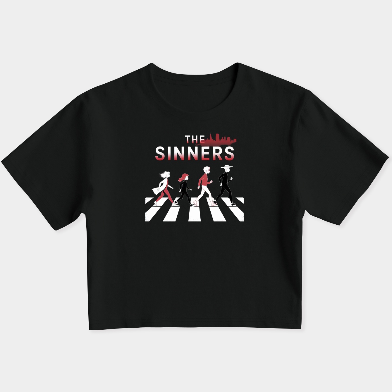 The Sinners Crossing Women's Slim Fit Baby Tee