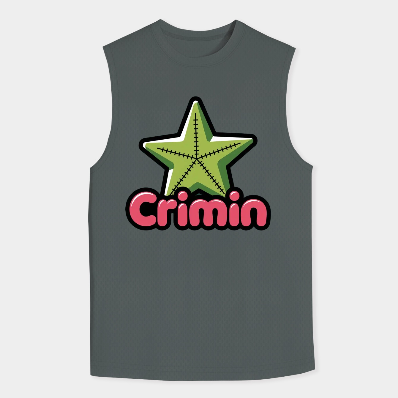 Crimin Green Star Patch Men's Big & Tall Tank Top