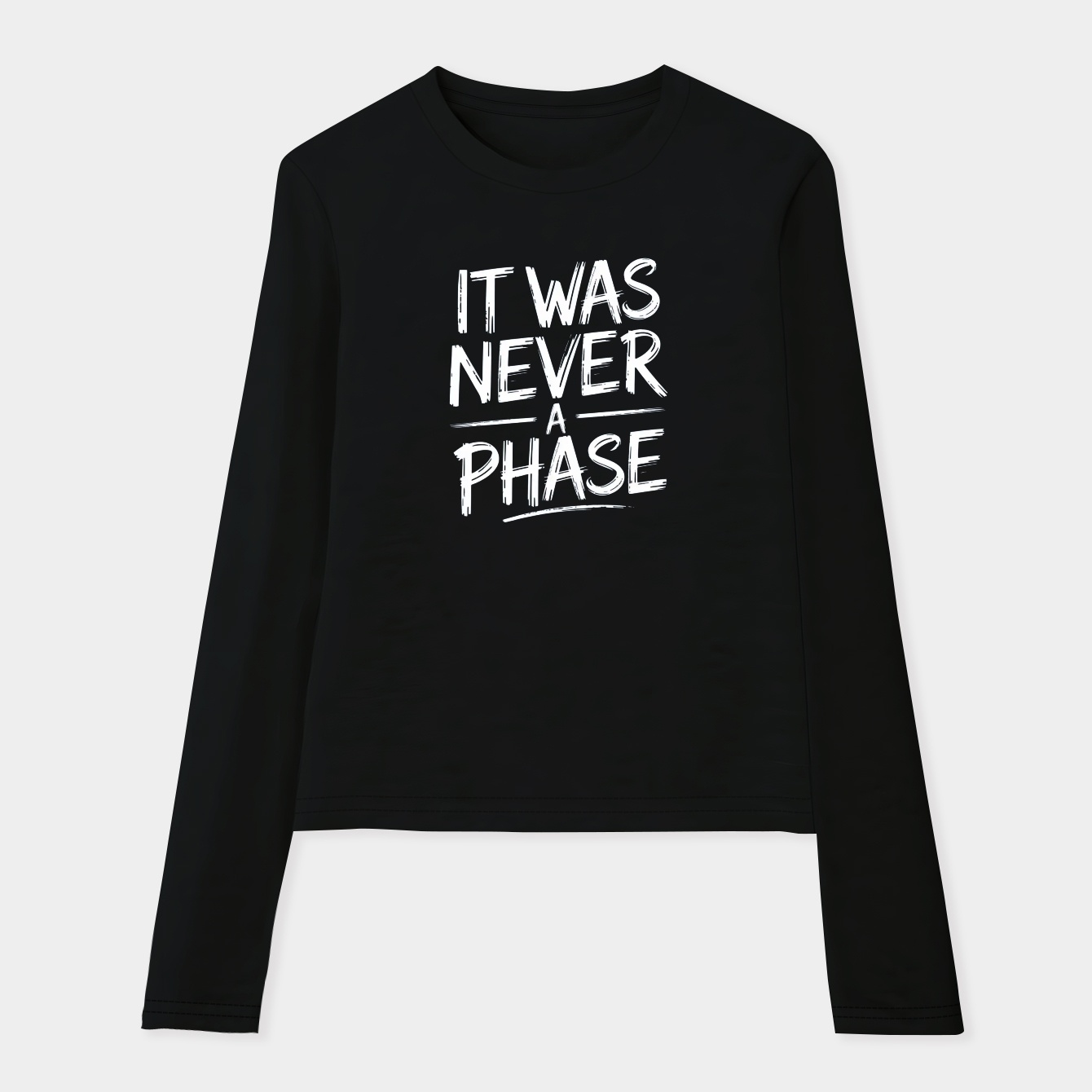 It Was Never A Phase (blue) Women's Soft Long Sleeve T-Shirt