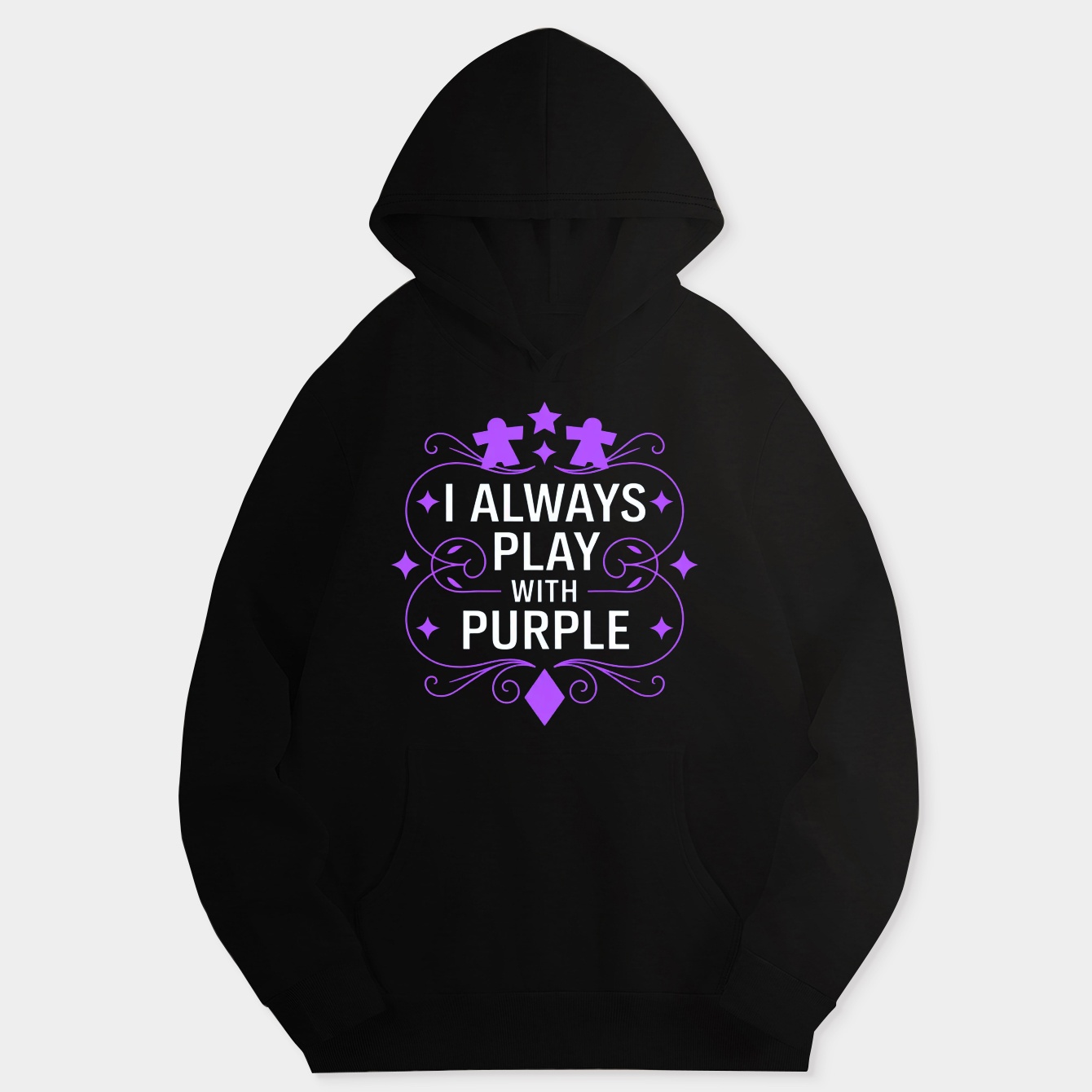 I Always Play with Purple Board Games Addict Women's Hoodie