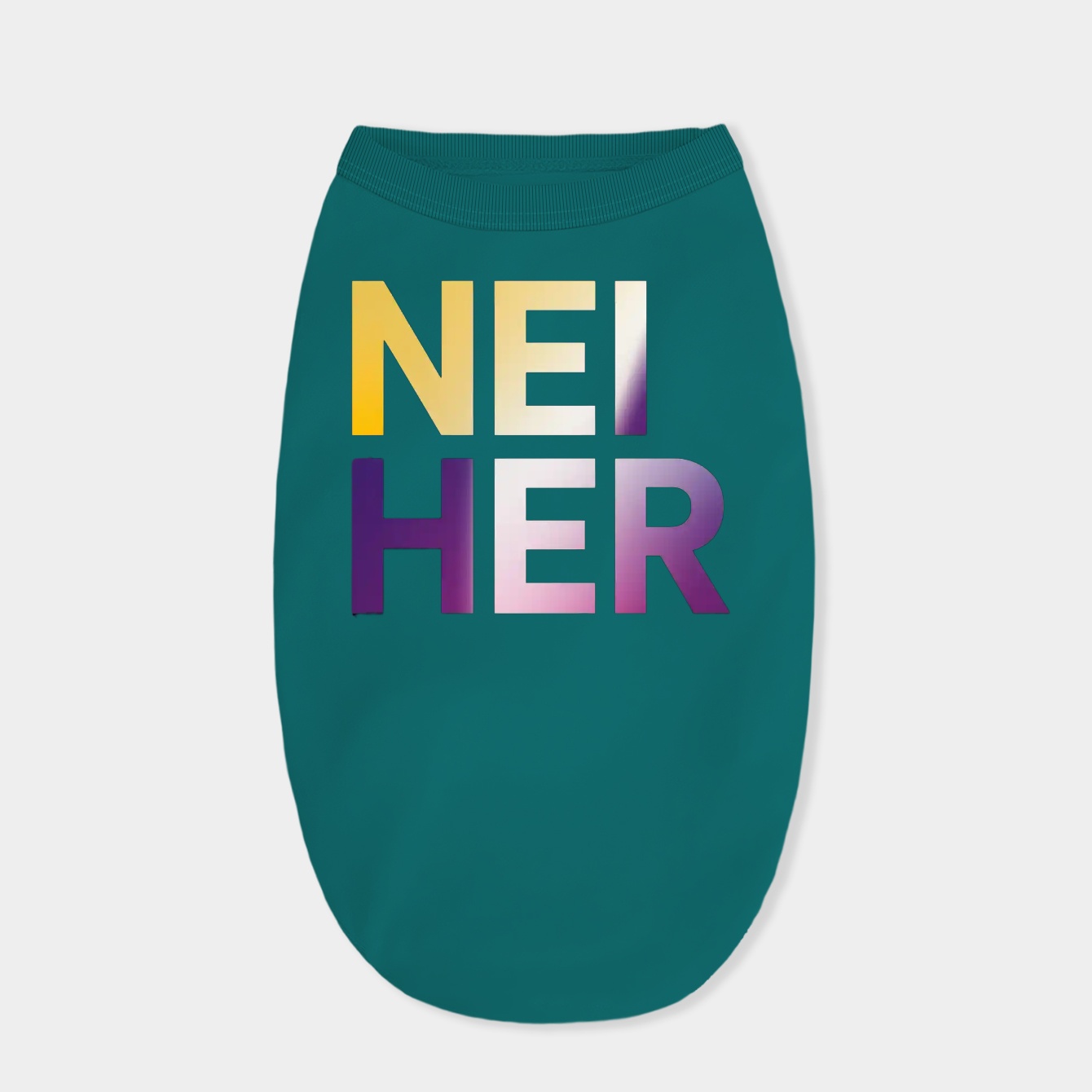 Neither Bold Gradient Text Dog Shirt